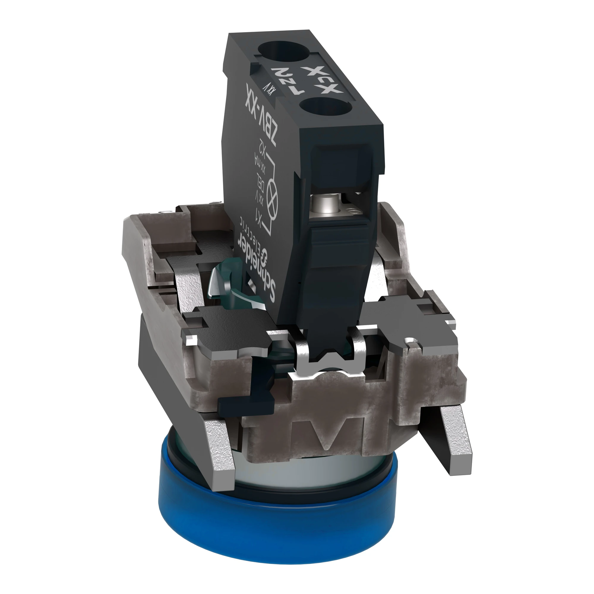 Schneider Electric XB4BVGM6T Pilot light, Harmony XB4, Metal, 22mm, blue, incl. universal LED module with protection, 110-240V AC (img_006) Schneider Electric XB4BVGM6T Pilot light, Harmony XB4, Metal, 22mm, blue, incl. universal LED module with protection, 110-240V AC (img_006)