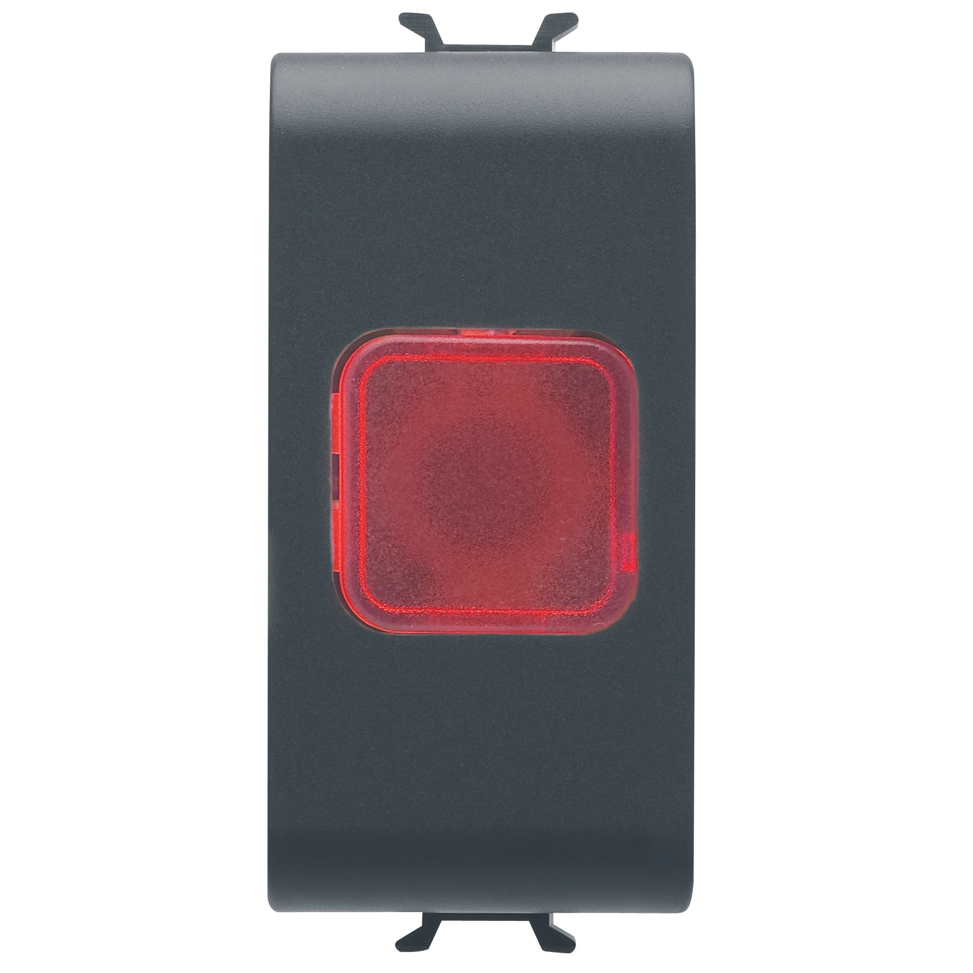 GEWISS GW12623 SINGLE INDICATOR LAMP - RED - 1 MODULE - SATIN BLACK - CHORUSMART (img_001)