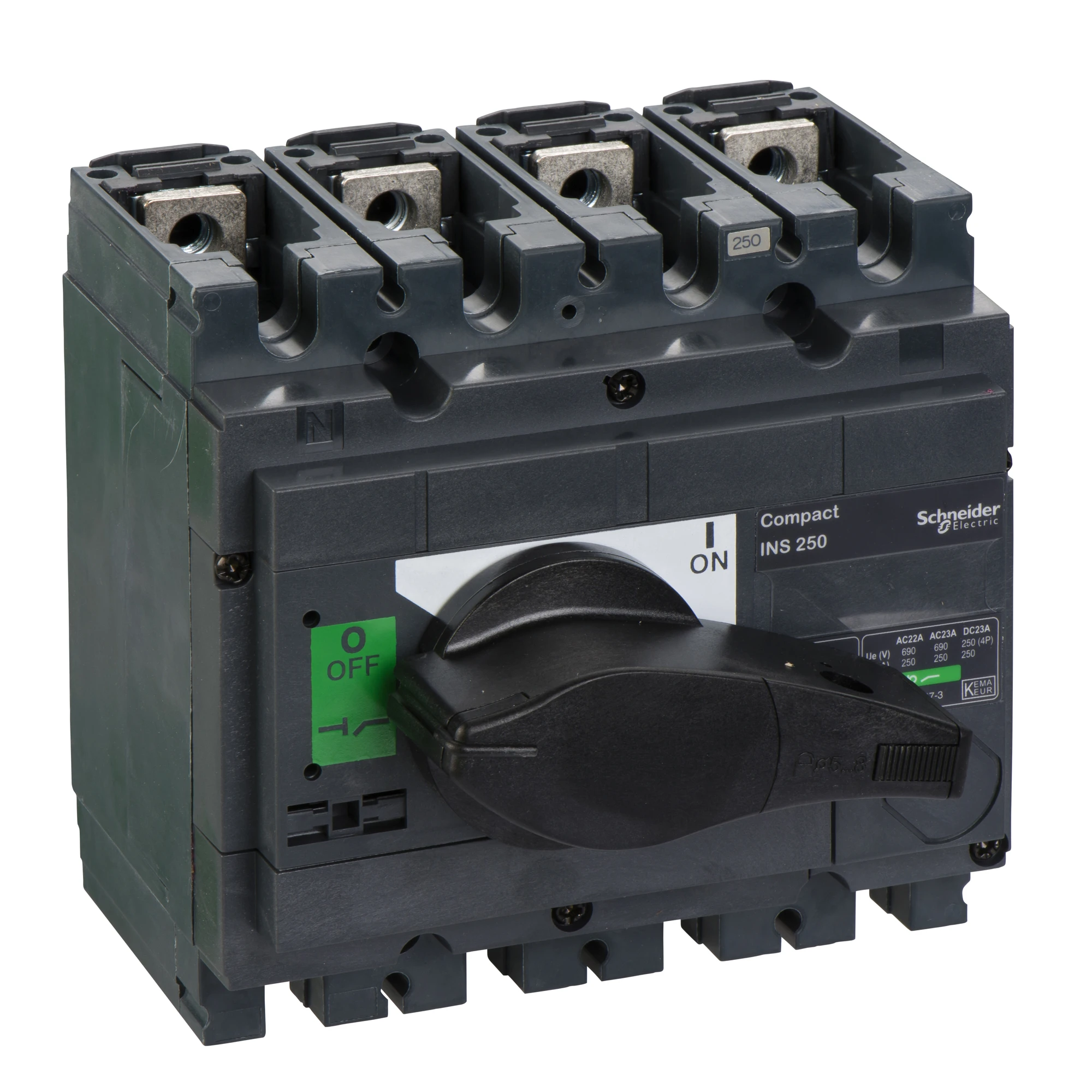 Schneider Electric 31107 Compact INS250 4P 250A Fixed Mount Load Break Switch with Black Rotary Drive (img_001)