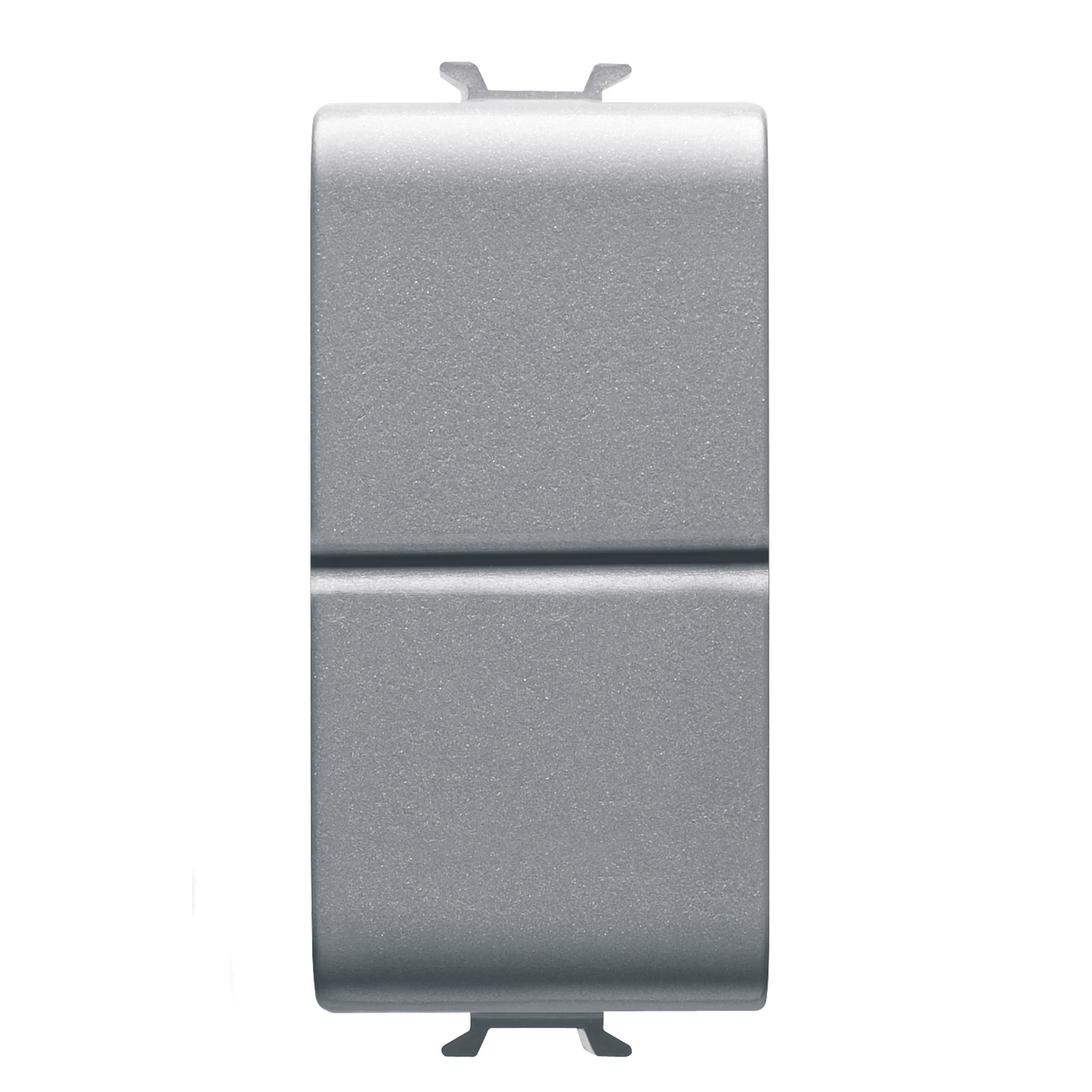 GEWISS GW14141 PUSH-BUTTON 1P 250V ac - NO+NO 16A - DOUBLE - 1 MODULE - TITANIUM – CHORUSMART (img_001)