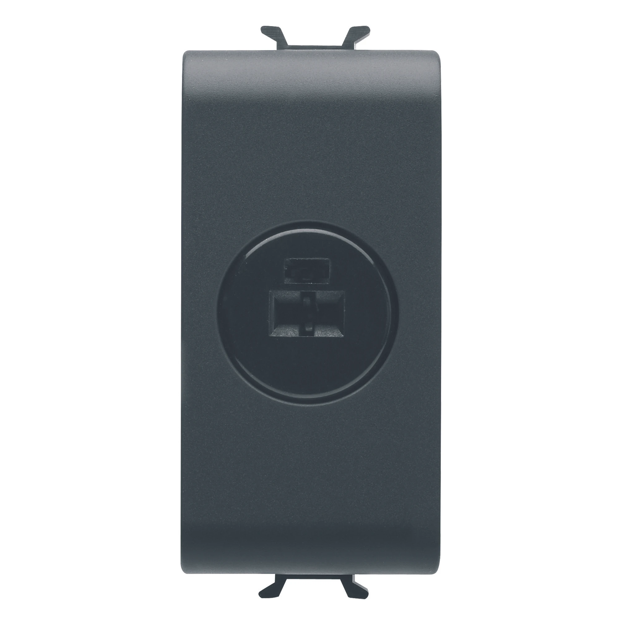 GEWISS GW12454 AUDIO AND VIDEO SOCKET - FOR LOUDSPEAKER - 1 MODULE - SATIN BLACK - CHORUSMART (img_001)