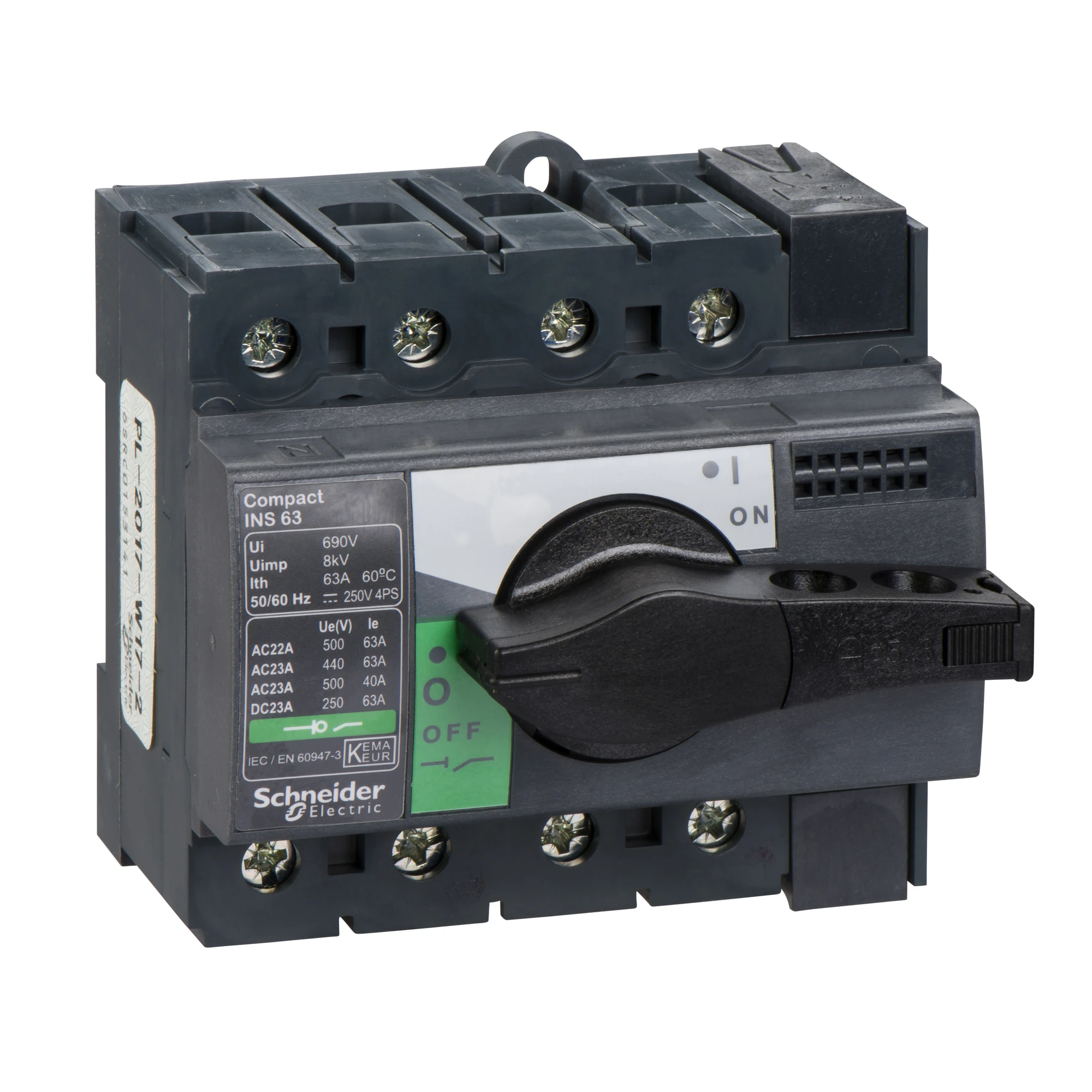 Schneider Electric 28903 Disconnect switch INS63,4P, 63A/690V AC/250V DC, Rotary drive black (img_001) Schneider Electric 28903 Disconnect switch INS63,4P, 63A/690V AC/250V DC, Rotary drive black (img_001)