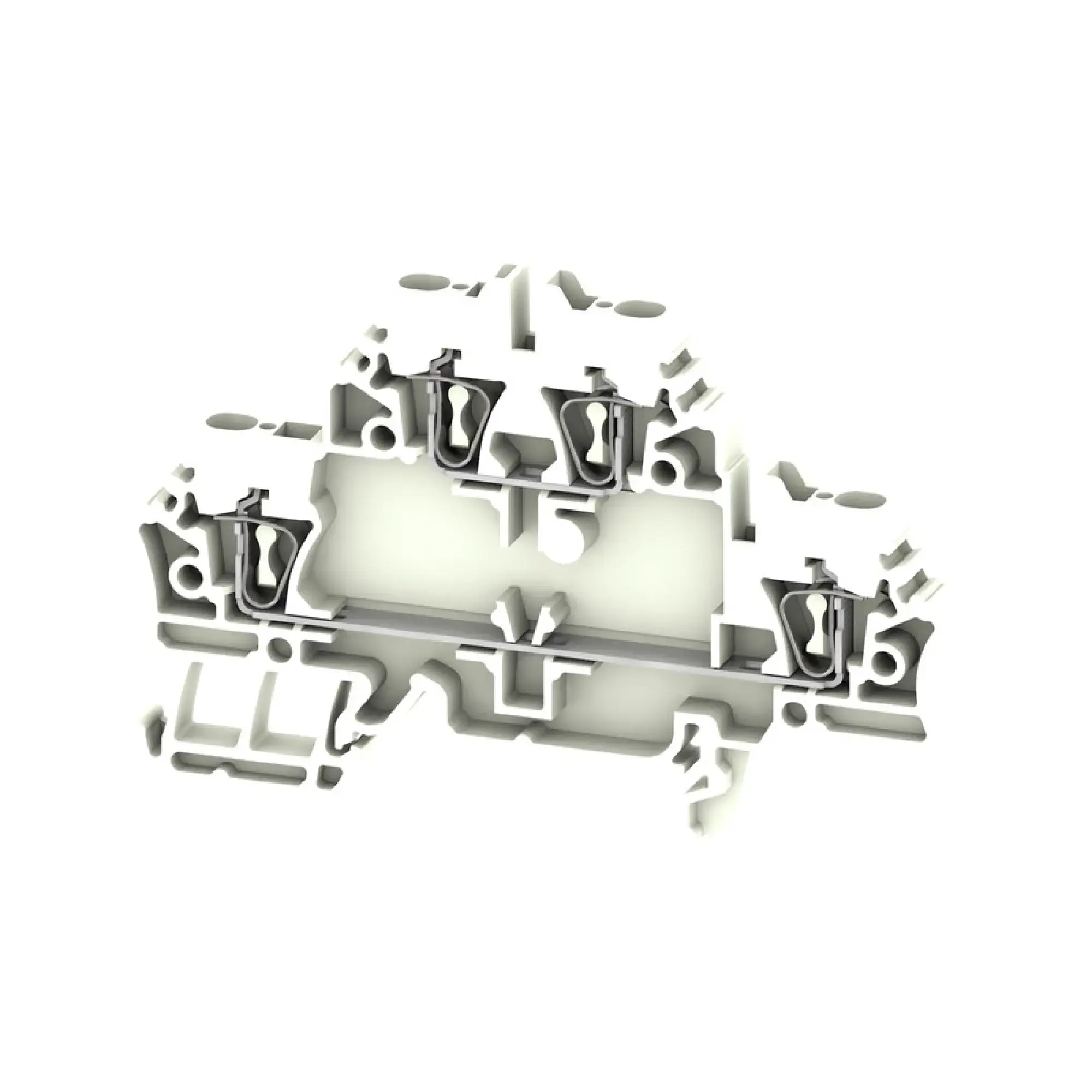 Weidmüller 1058680000 Multi-tier modular terminal, Tension-clamp connection, white, 2.5 mm², 500 V, 400 V, Number of connections: 4, Number of levels: 2, TS 35, V-0, Wemid (img_001)