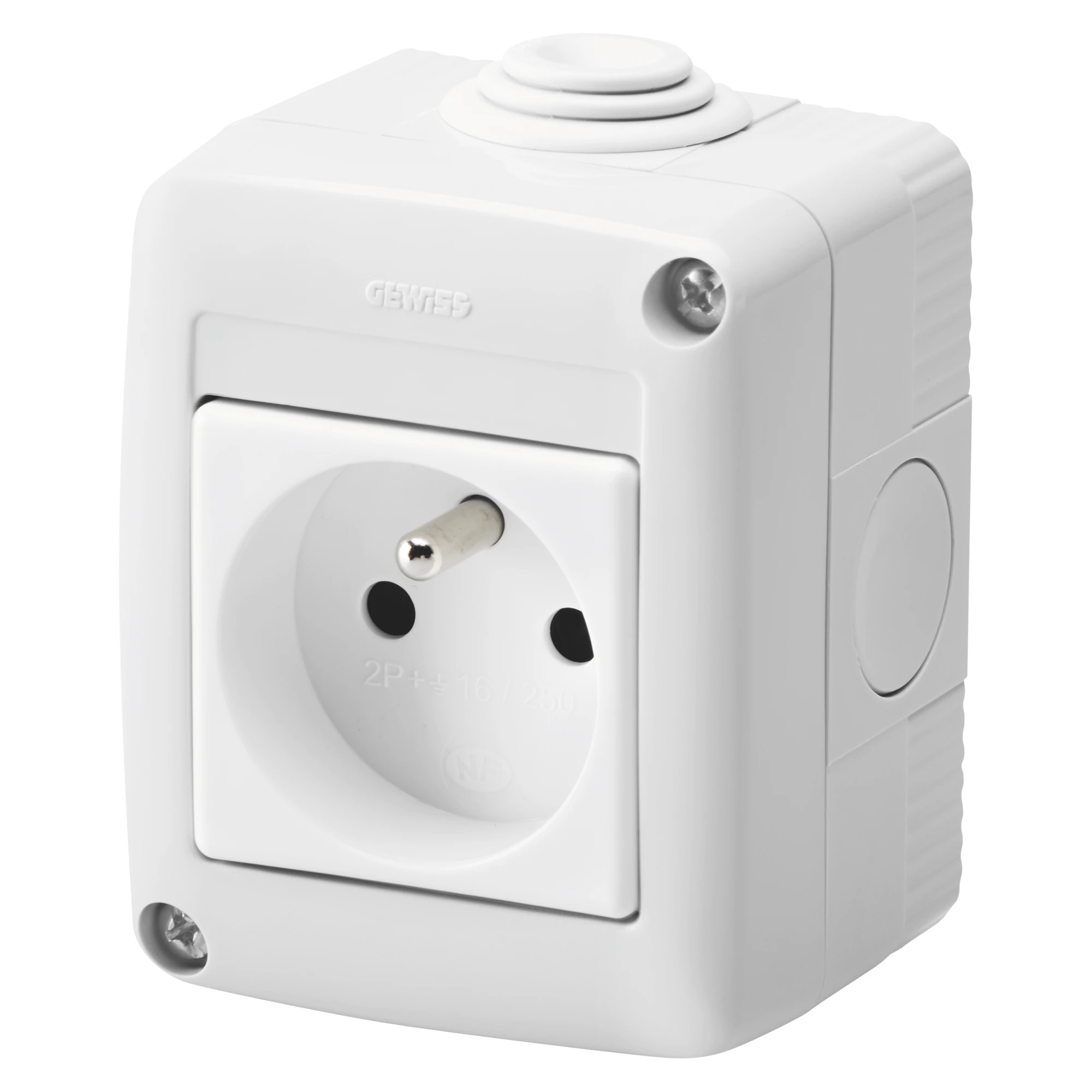 GEWISS GW27815 System AP Gehaeuse mit Steckdose 2P+PE 16A Franzoesicher Standard IP40 (img_001) GEWISS GW27815 System AP Gehaeuse mit Steckdose 2P+PE 16A Franzoesicher Standard IP40 (img_001)