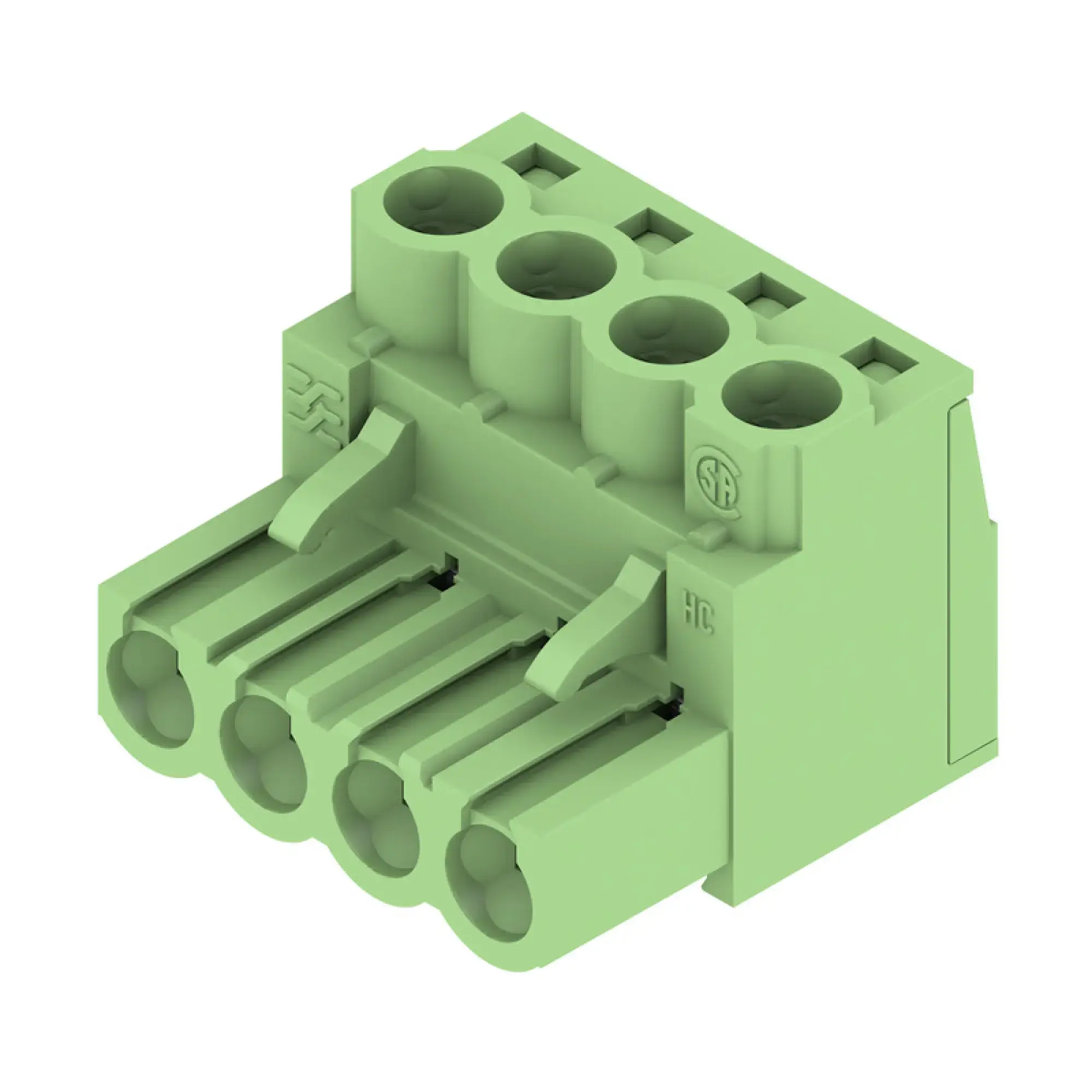 Weidmüller 1204980000 PCB connector (wire connection), 320 V, 23 A, Pitch in mm: 5.00, 4 mm², Number of poles: 4, Clamping yoke connection, Box (img_001)