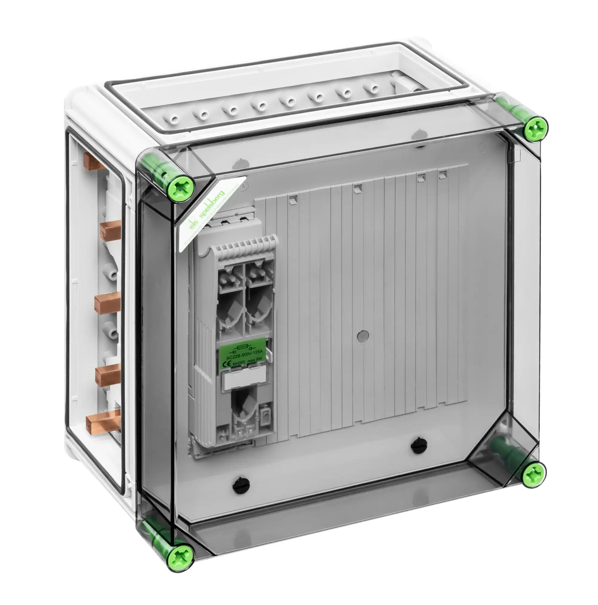 Spelsberg 04621584 NH fuse enclosure, Type of protection IP65, Impact strength IK08, Protection class II, Rated voltage 690V AC, Halogen free (img_001)
