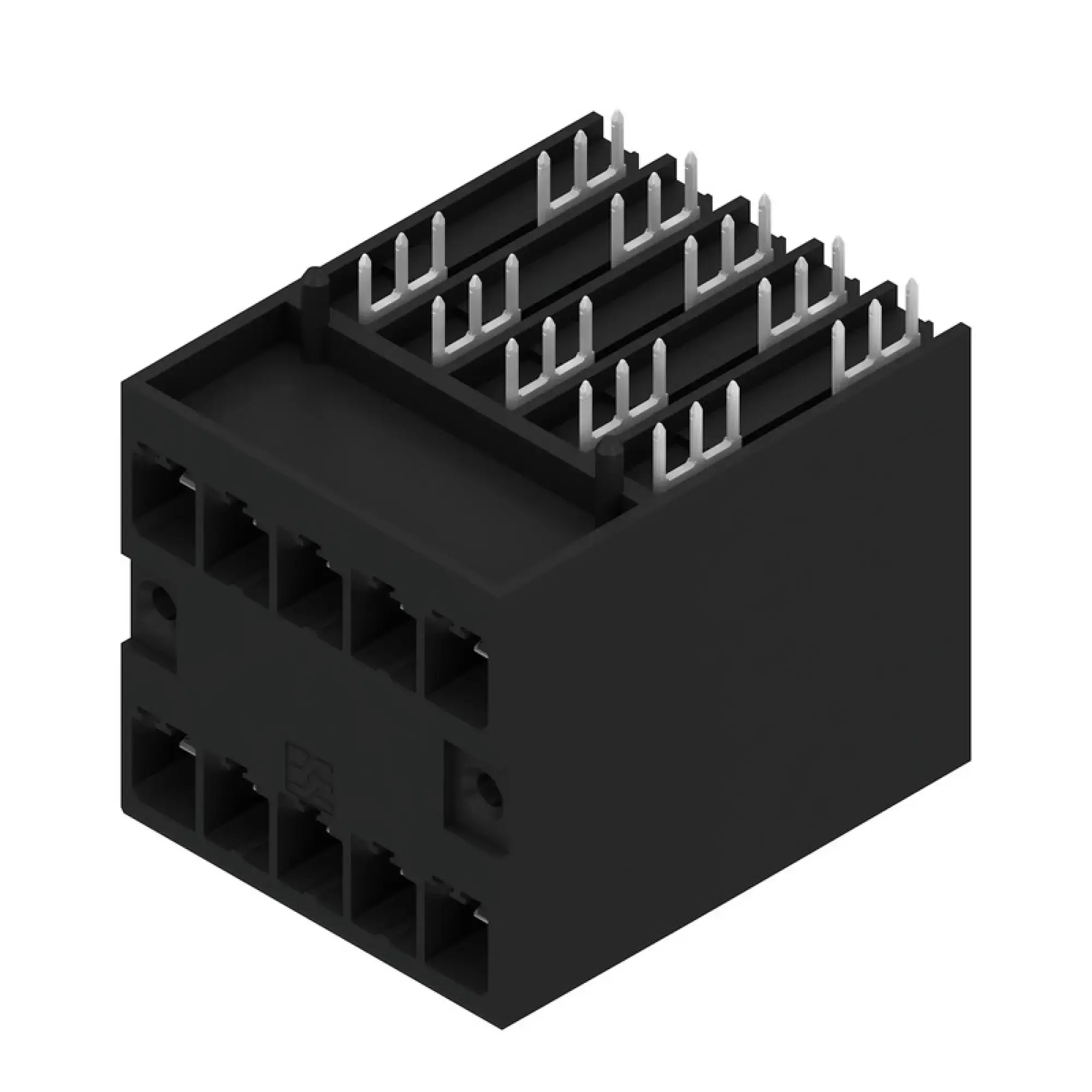 Weidmüller 2431560000 PCB connector (board connection), 630 V, 47 A, Pitch in mm: 7.62, Number of poles: 10, THT solder connection, Box (img_001)