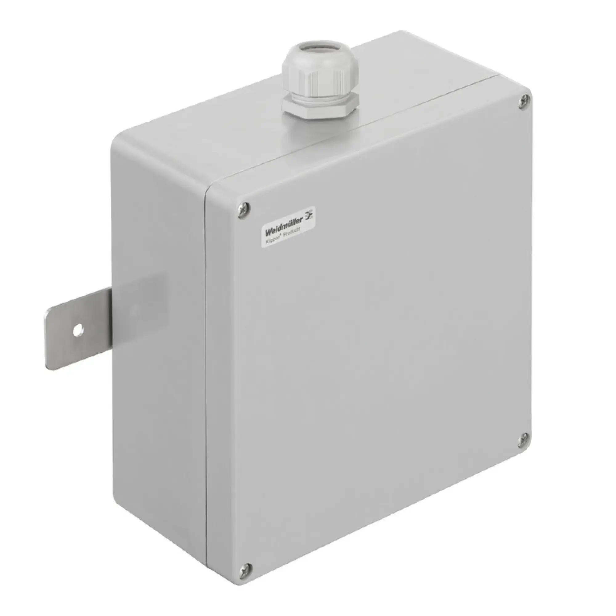 Weidmüller 8000054731 Ex plastic housing, Klippon POK (polyester empty enclosure), 255 x 250 x 120 mm, Glass fibre-reinforced polyester, untreated, grey, Light Grey (img_001)