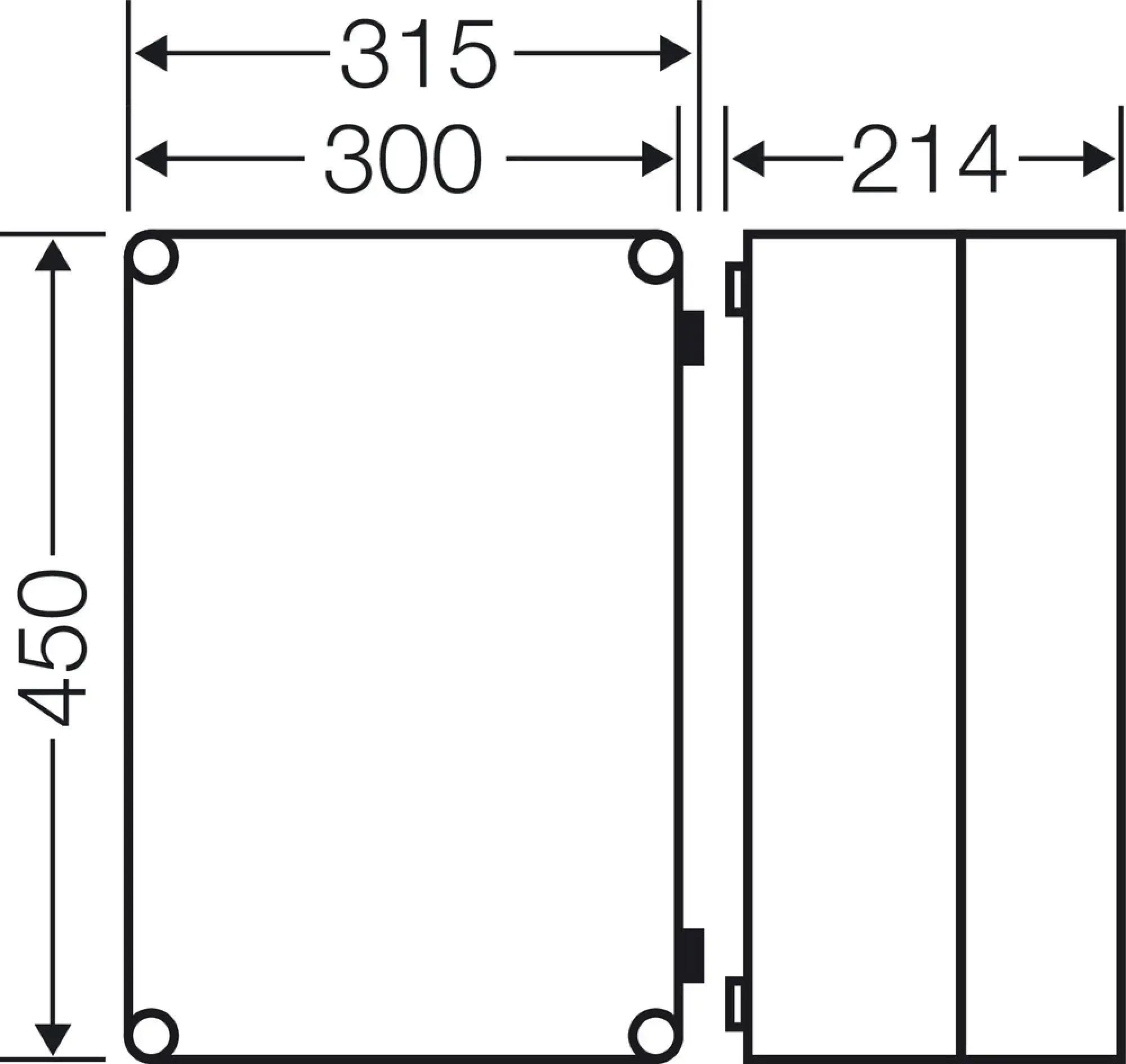 Hensel 20001051 Mi-Einzelleergehäuse, Einbaumaße 275x425x191mm, transparenter Deckel Mi 9310 (img_004)