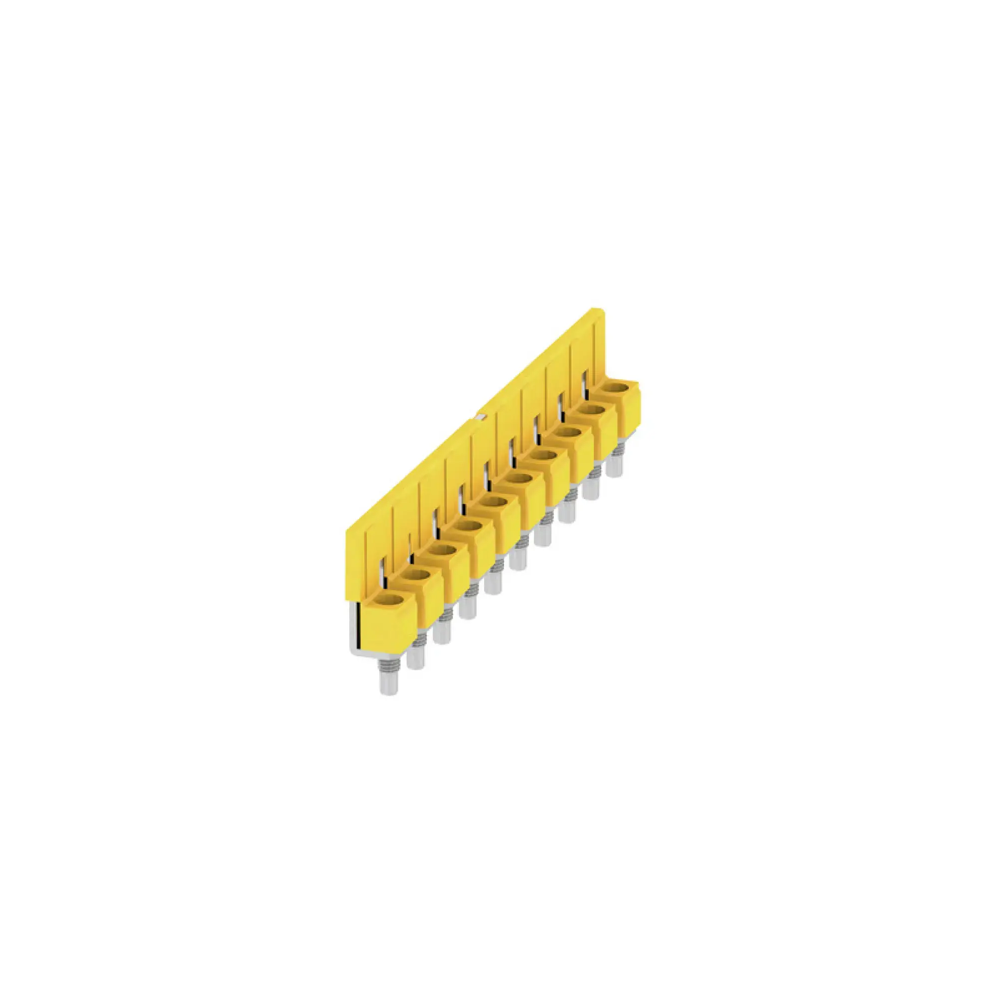 Weidmüller 1052460000 Cross-connector (terminal), when screwed in, yellow, 63 A, Number of poles: 10, Pitch in mm: 9.90, Insulated: Yes, Width: 7.55 mm (img_001) Weidmüller 1052460000 Cross-connector (terminal), when screwed in, yellow, 63 A, Number of poles: 10, Pitch in mm: 9.90, Insulated: Yes, Width: 7.55 mm (img_001)