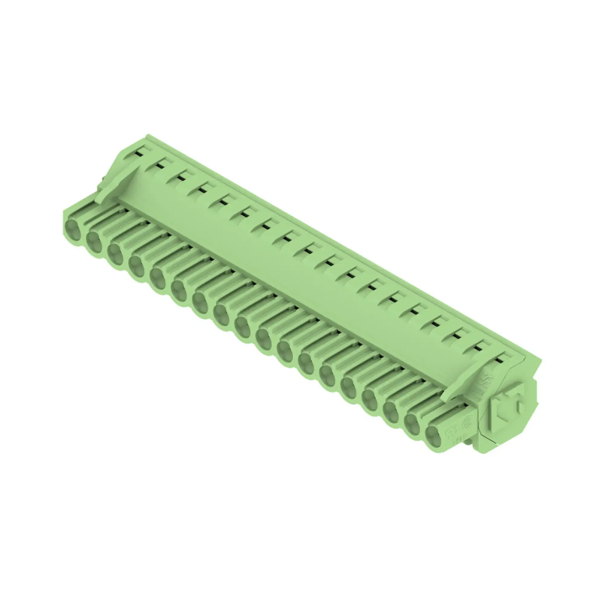 Weidmüller 1357240000 PCB connector (wire connection), 320 V, 17.5 A, Pitch in mm: 5.08, 4 mm², Number of poles: 18, Clamping yoke connection, Box (img_001)