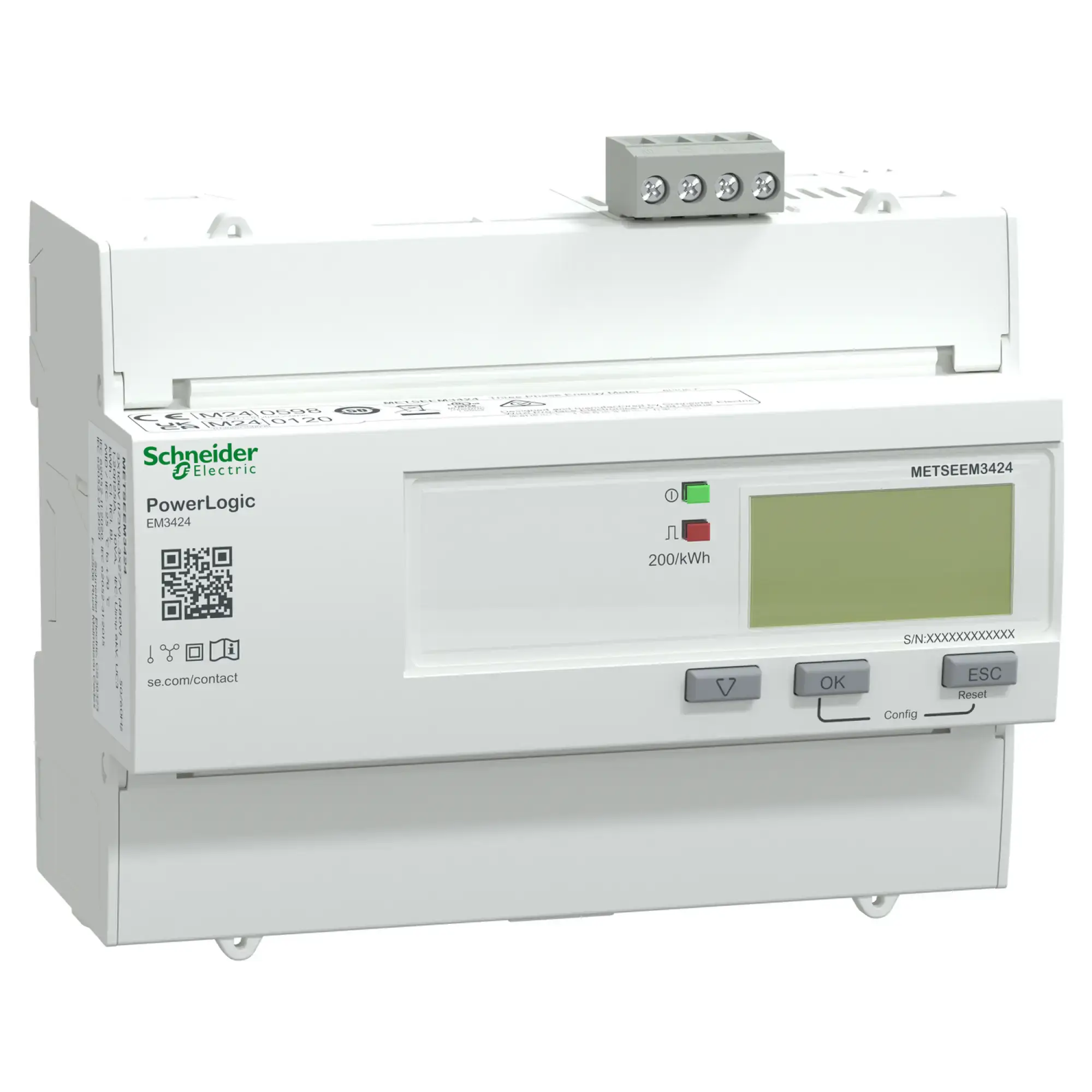 Schneider Electric METSEEM3424 Energiezähler EM3424, 3 phasig, 125 A, Klasse 1, Modbus RTU, MID (img_001) Schneider Electric METSEEM3424 Energiezähler EM3424, 3 phasig, 125 A, Klasse 1, Modbus RTU, MID (img_001)