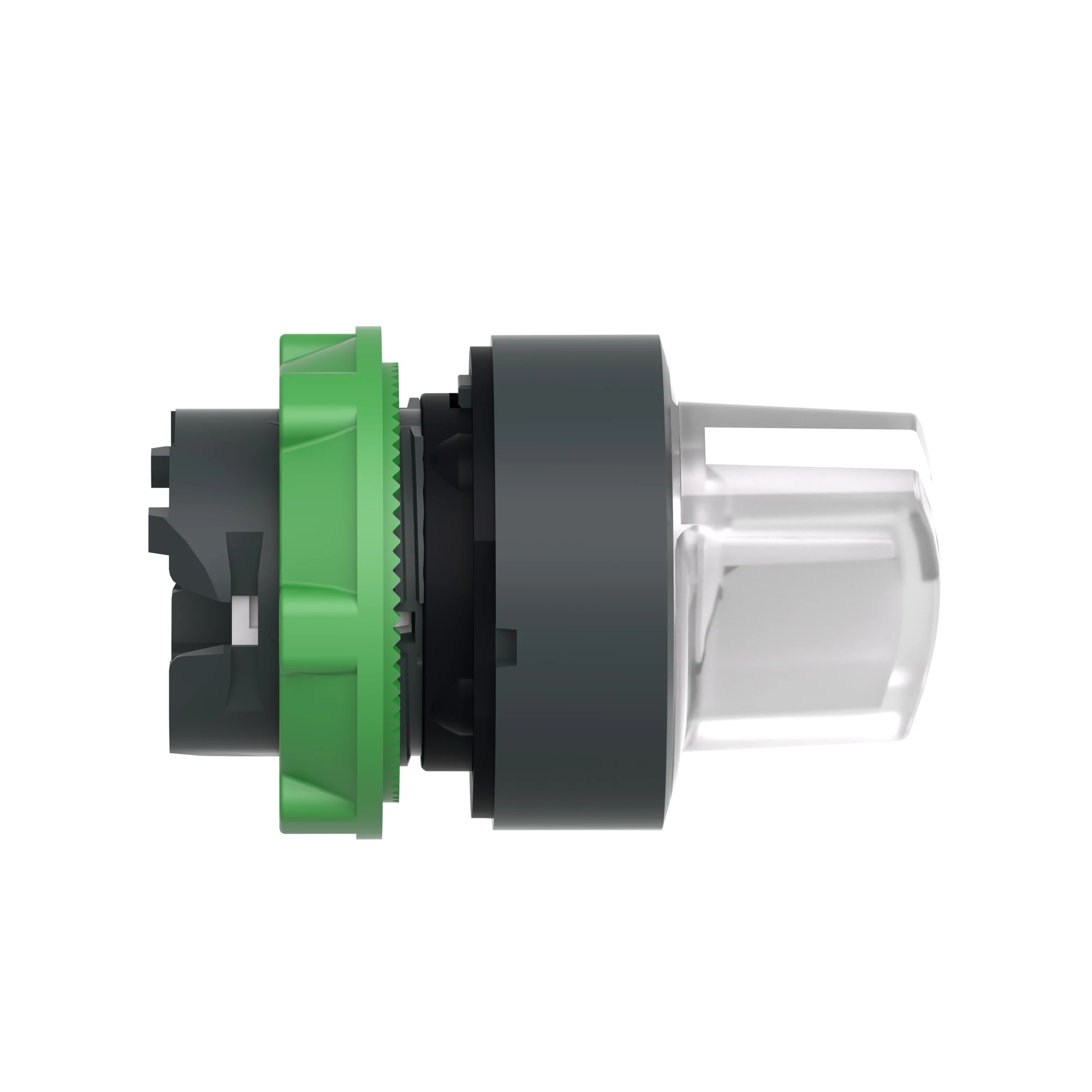 Schneider Electric ZB5AK1413 Illuminated selector switch, front element, Harmony XB5, plastic, 22mm, white, for universal LED, 2 positions, momentary (img_003)
