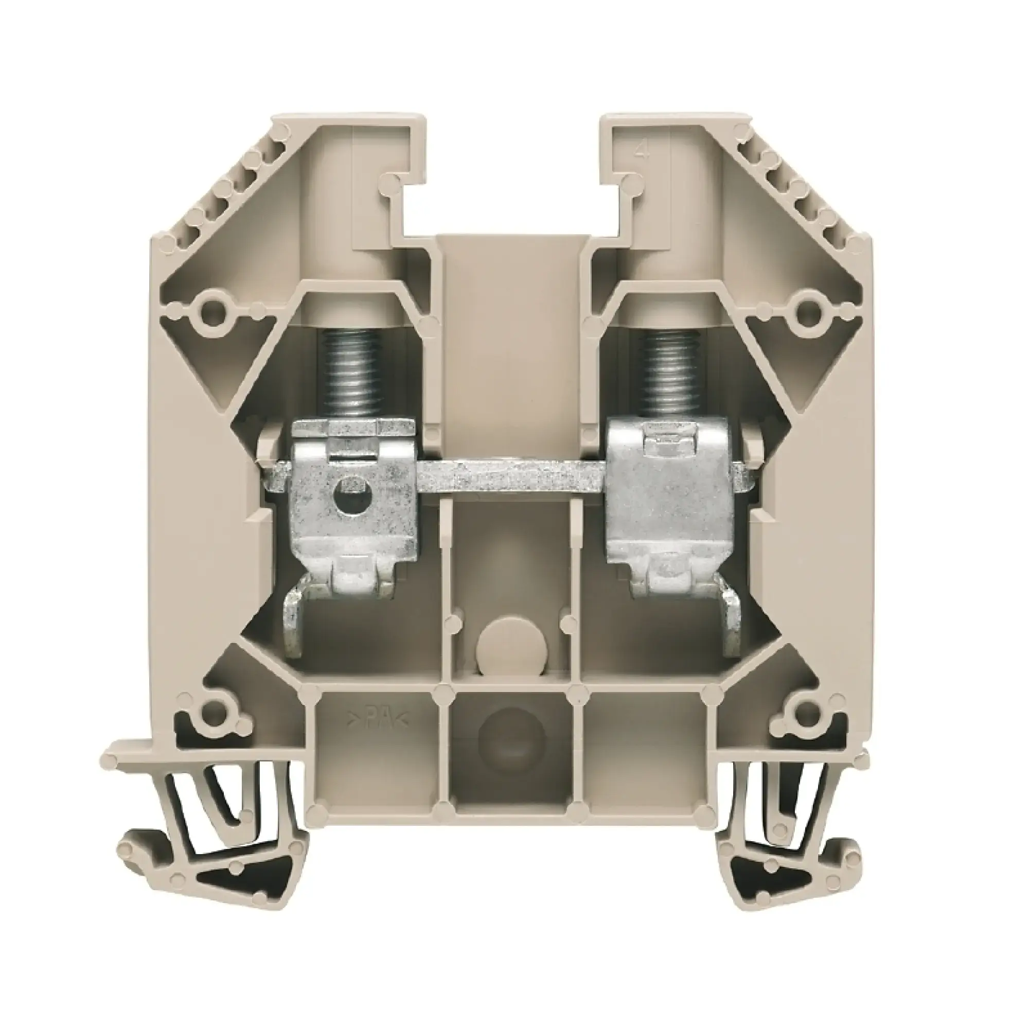 Weidmüller 1028900000 Feed-through terminal block, Screw connection, dark beige, 16 mm², 76 A, 1000 V, Number of connections: 2 (img_001)