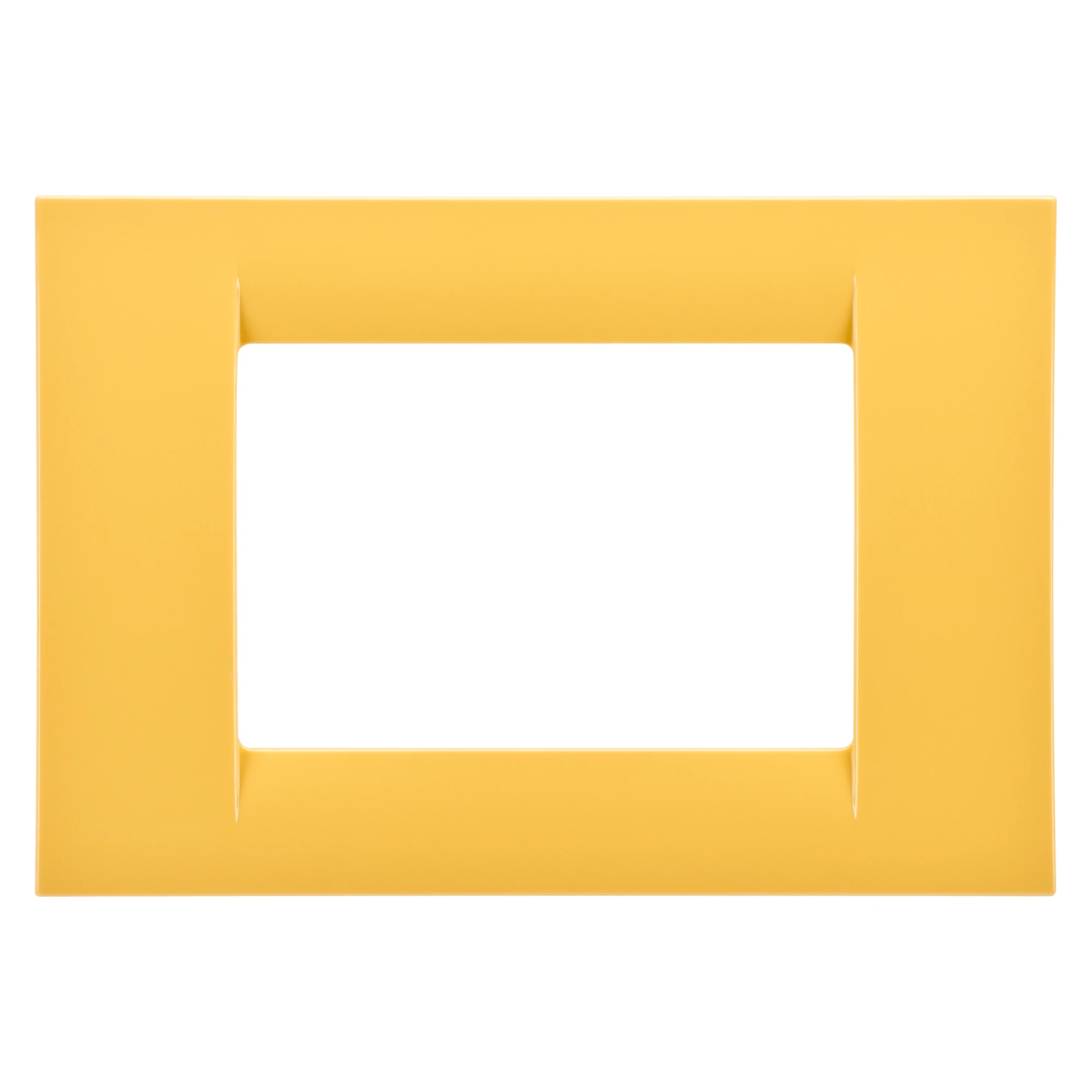 GEWISS GW22183 VIRNA PLATE - IN TECHNOPOLYMER GLOSS FINISHING - 3 GANG - CORN YELLOW - SYSTEM (img_001)