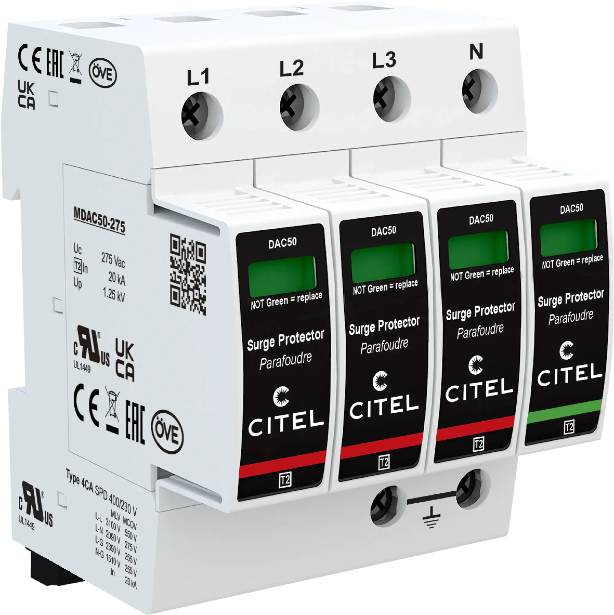 Citel 821110244 Überspannungsschutz 4-polig Typ 2 für 230/400 V TT Netze (img_001) Citel 821110244 Überspannungsschutz 4-polig Typ 2 für 230/400 V TT Netze (img_001)