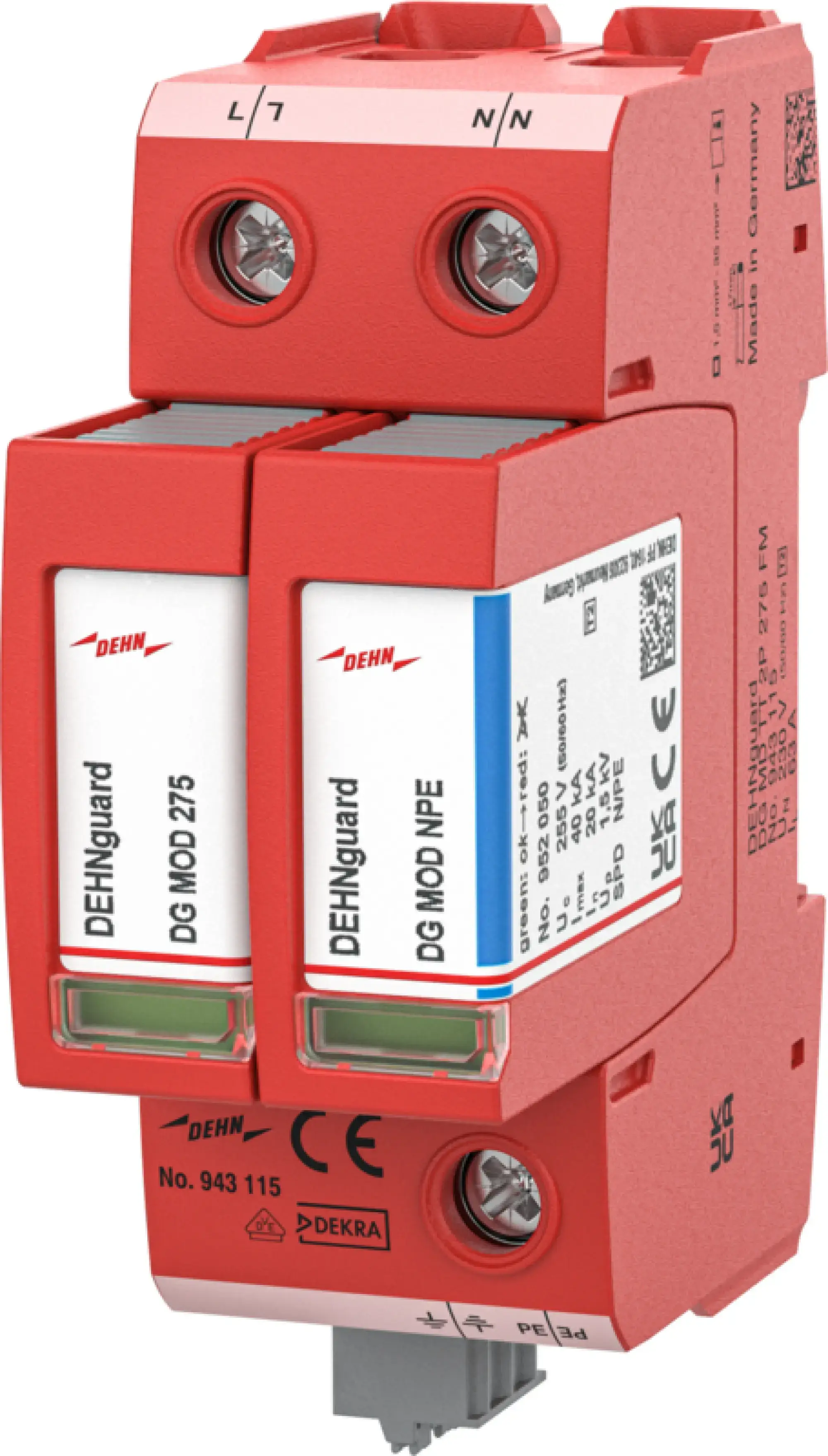 Dehn 943115 Ueberspannungsableiter Typ 2+3 DEHNguard MD 2-polig fuer TT- und TN-Systeme (img_001) Dehn 943115 Ueberspannungsableiter Typ 2+3 DEHNguard MD 2-polig fuer TT- und TN-Systeme (img_001)