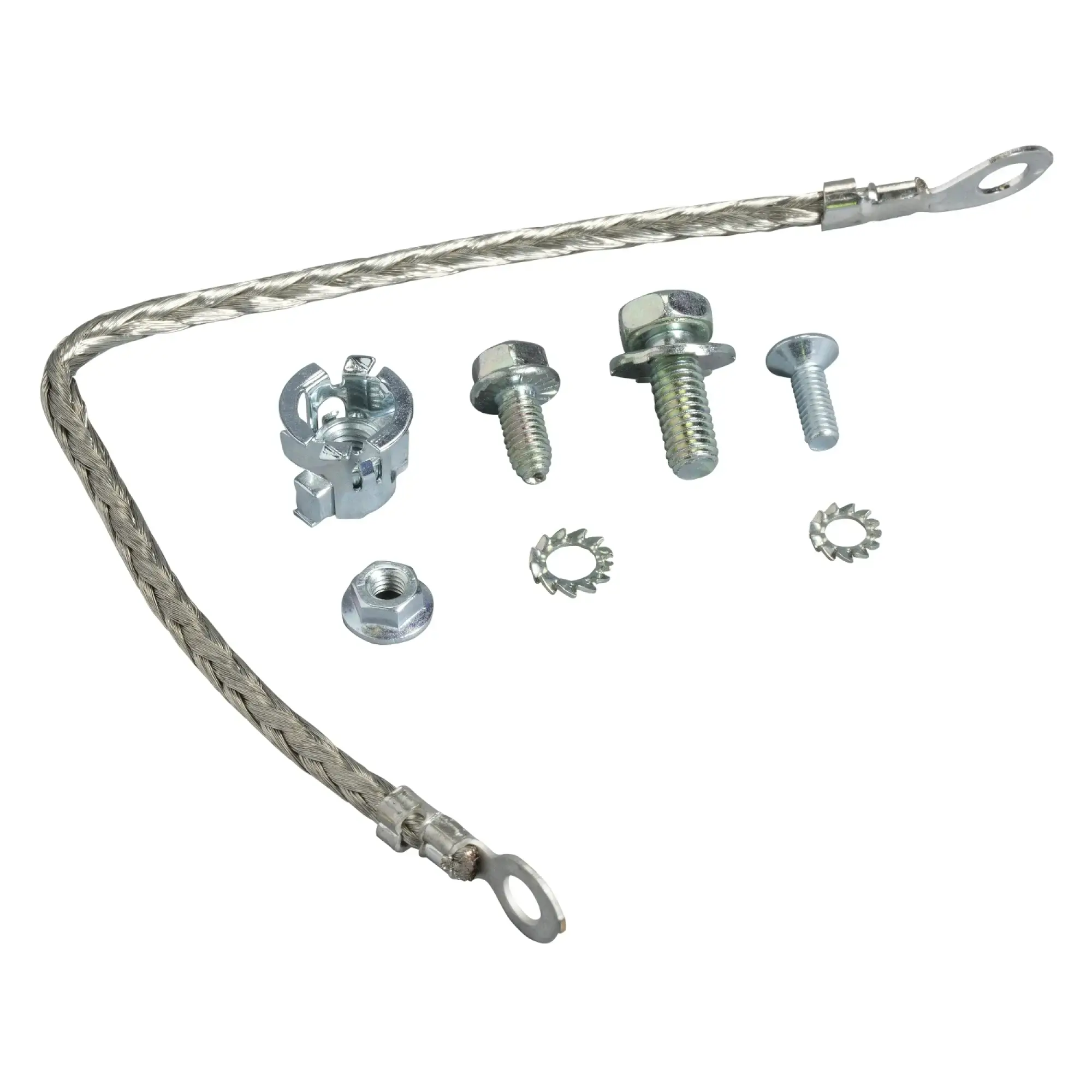 Schneider Electric LVS08910 PrismaSeT-P, grounding cable, flexible, 6mm², with cable lugs Ø4mm and Ø6mm, length=200mm (img_002) Schneider Electric LVS08910 PrismaSeT-P, grounding cable, flexible, 6mm², with cable lugs Ø4mm and Ø6mm, length=200mm (img_002)