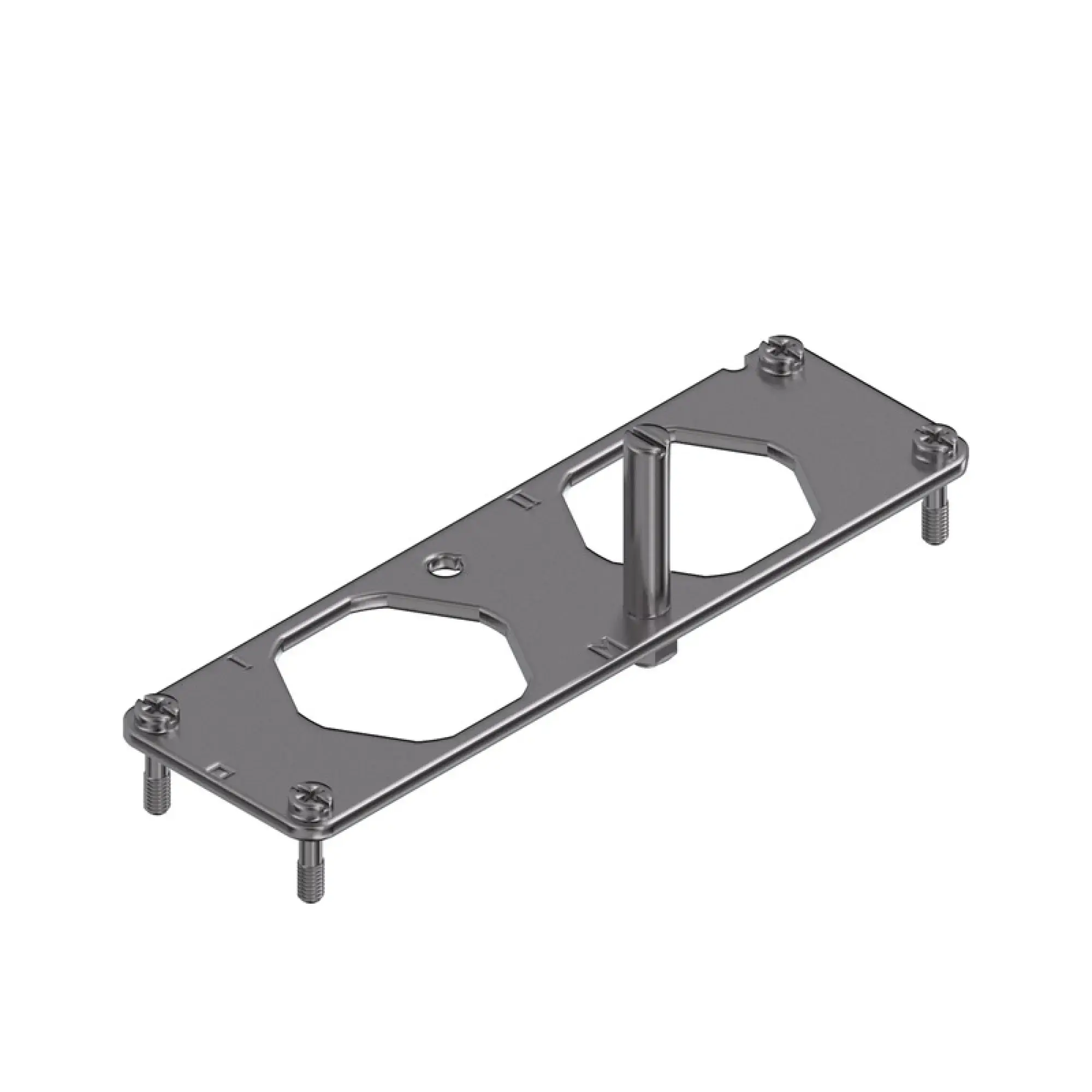 Weidmüller 1103770000 Mounting frame for industrial connector, Series: HighPower, Size: 8, Number of poles: 2, Stainless steel, rust-proof (img_001)