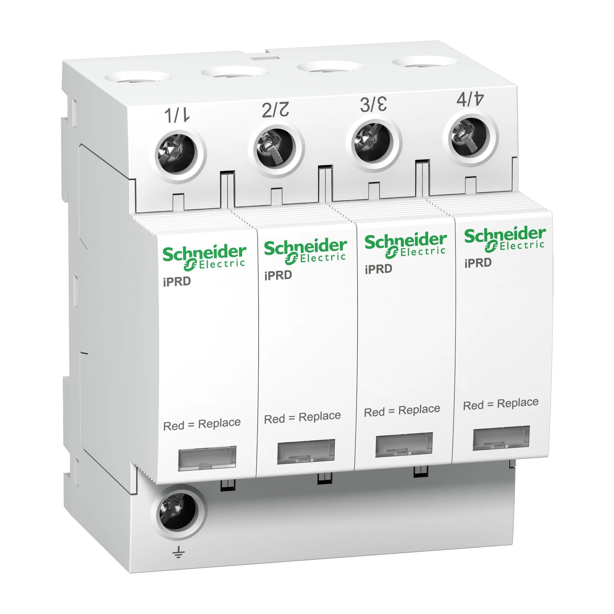 Schneider Electric A9L40421 Surge Protector iPRD40r IT, Type 2, Plug-in Protection Modules, 4P, Imax 40kA (img_001) Schneider Electric A9L40421 Surge Protector iPRD40r IT, Type 2, Plug-in Protection Modules, 4P, Imax 40kA (img_001)