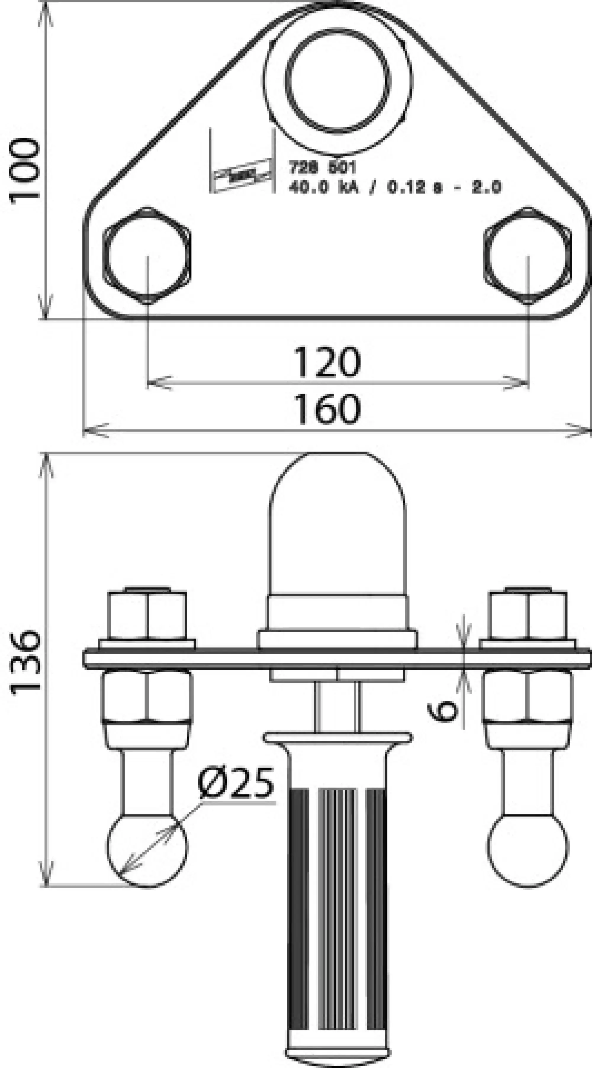 Dehn 728501 Earth connecting plate w. ball head cap w. handle a. 2 fixed ball points D 25mm (img_004)