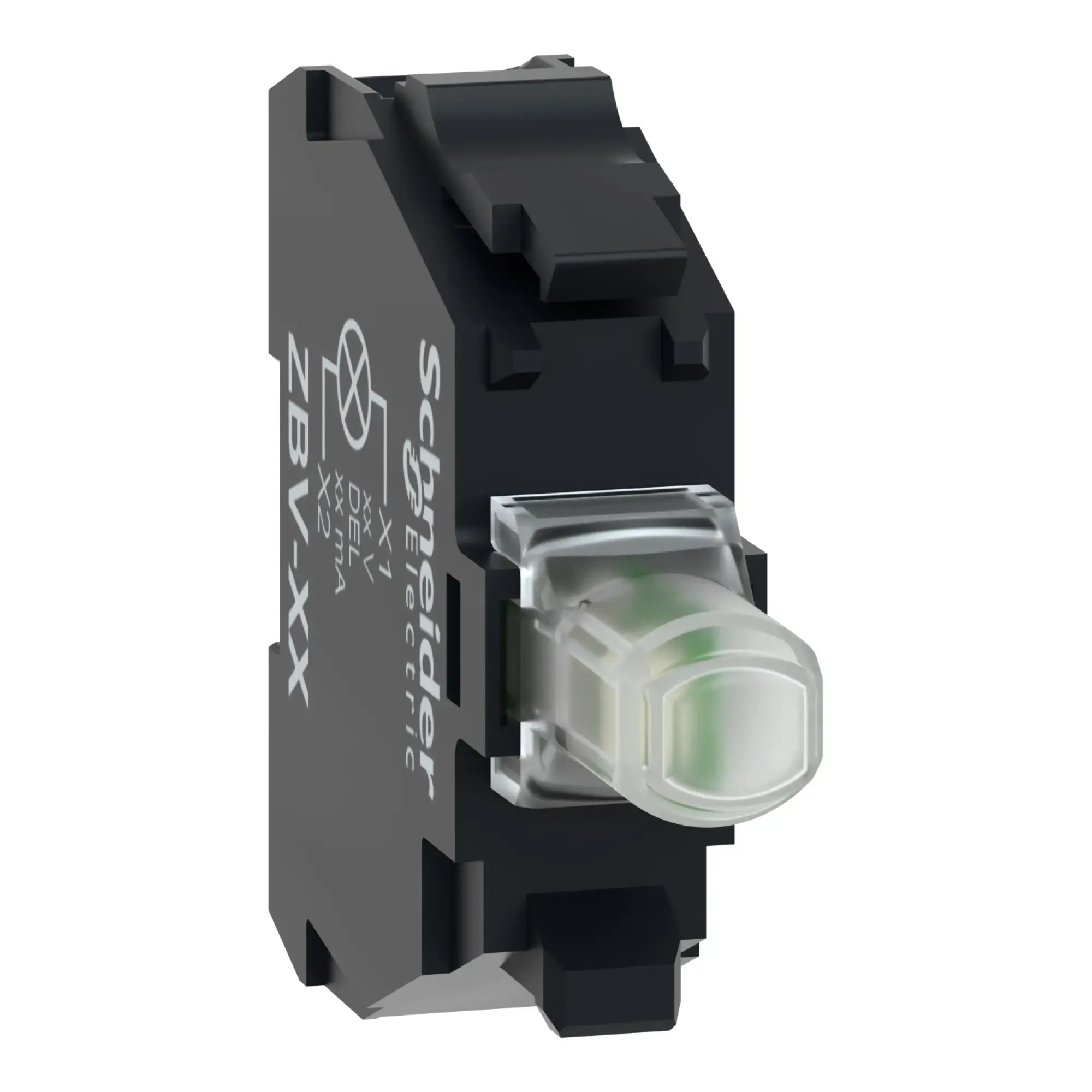Schneider Electric ZBVJ1 Universal LED Module, Harmony XB4 and XB5, 22mm, 30mm, white, screw terminal, 12V AC/DC (img_003)