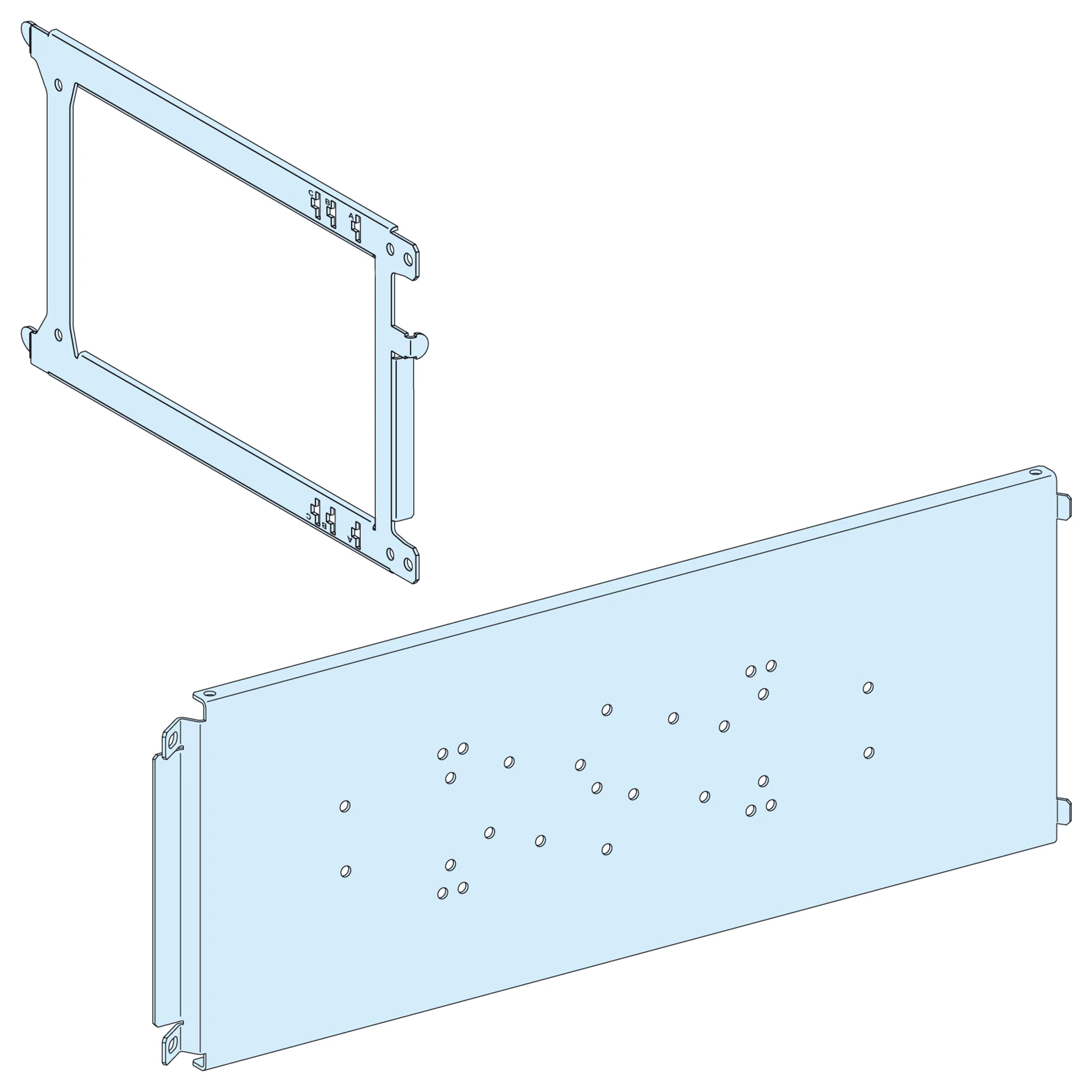 Schneider Electric LVS03557 PrismaSeT-P, Mounting Plate, 2x FuPacT ISFT250-400/1x FuPacT ISFT630 3-pole, vertical, Width=650mm, Height=10 Modules (img_001) Schneider Electric LVS03557 PrismaSeT-P, Mounting Plate, 2x FuPacT ISFT250-400/1x FuPacT ISFT630 3-pole, vertical, Width=650mm, Height=10 Modules (img_001)