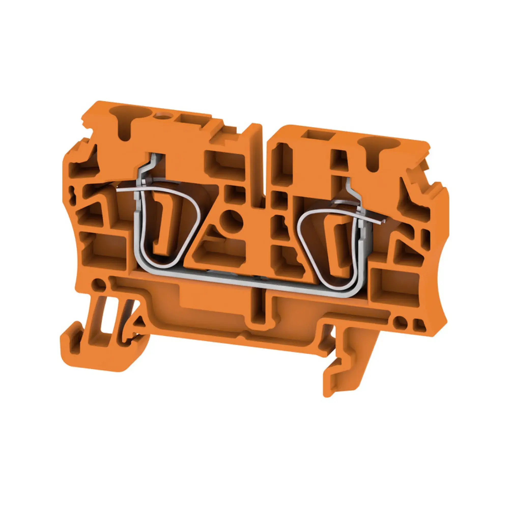 Weidmüller 1636830000 Feed-through terminal block, Tension-clamp connection, orange, 4 mm², 32 A, 800 V, Number of connections: 2 (img_001)