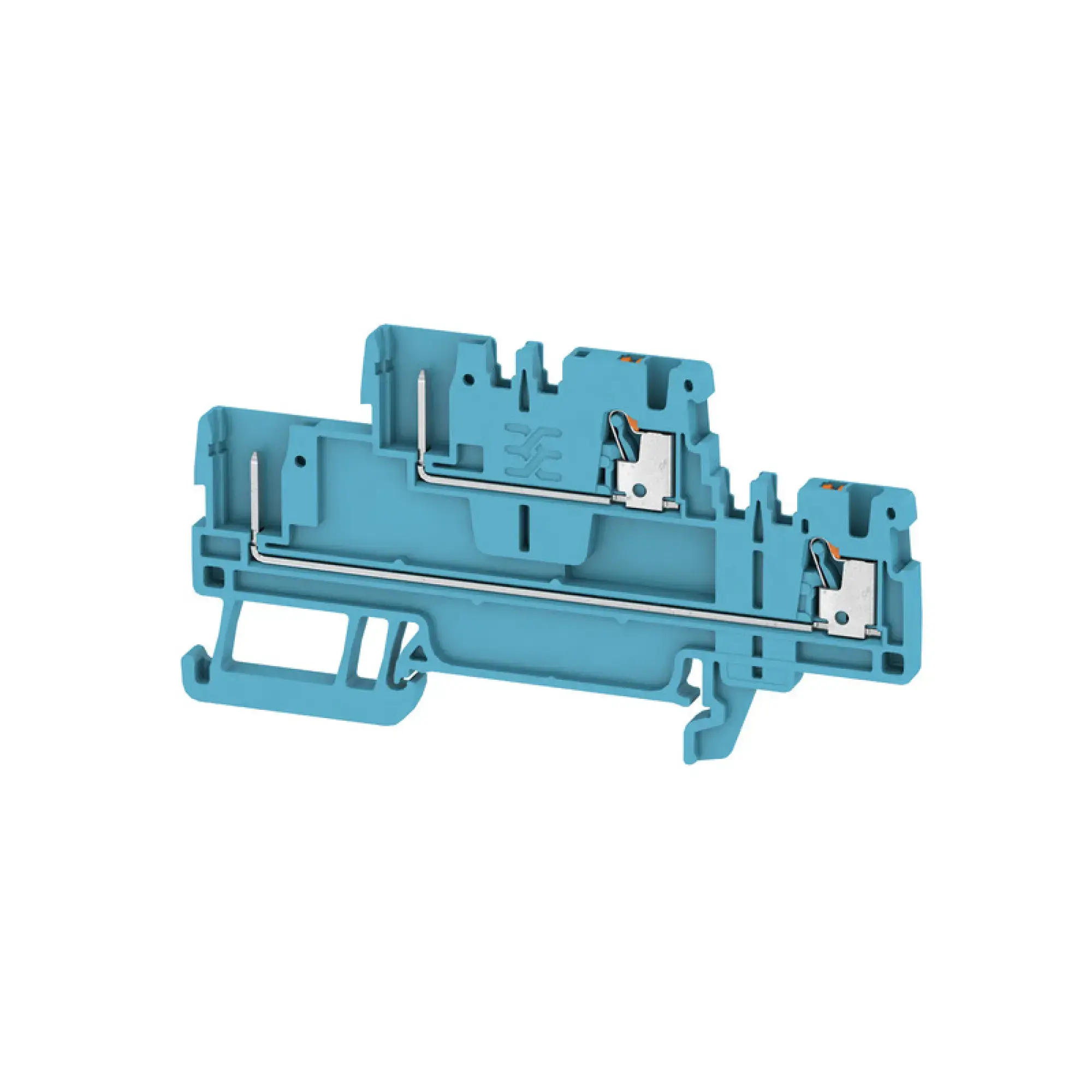 Weidmüller 2485850000 Pluggable terminal, PUSH IN, blue, 1.5, 1.5 mm², 17.5 A, Number of connections: 4, Number of levels: 2, TS 35, V-0, Wemid (img_001)