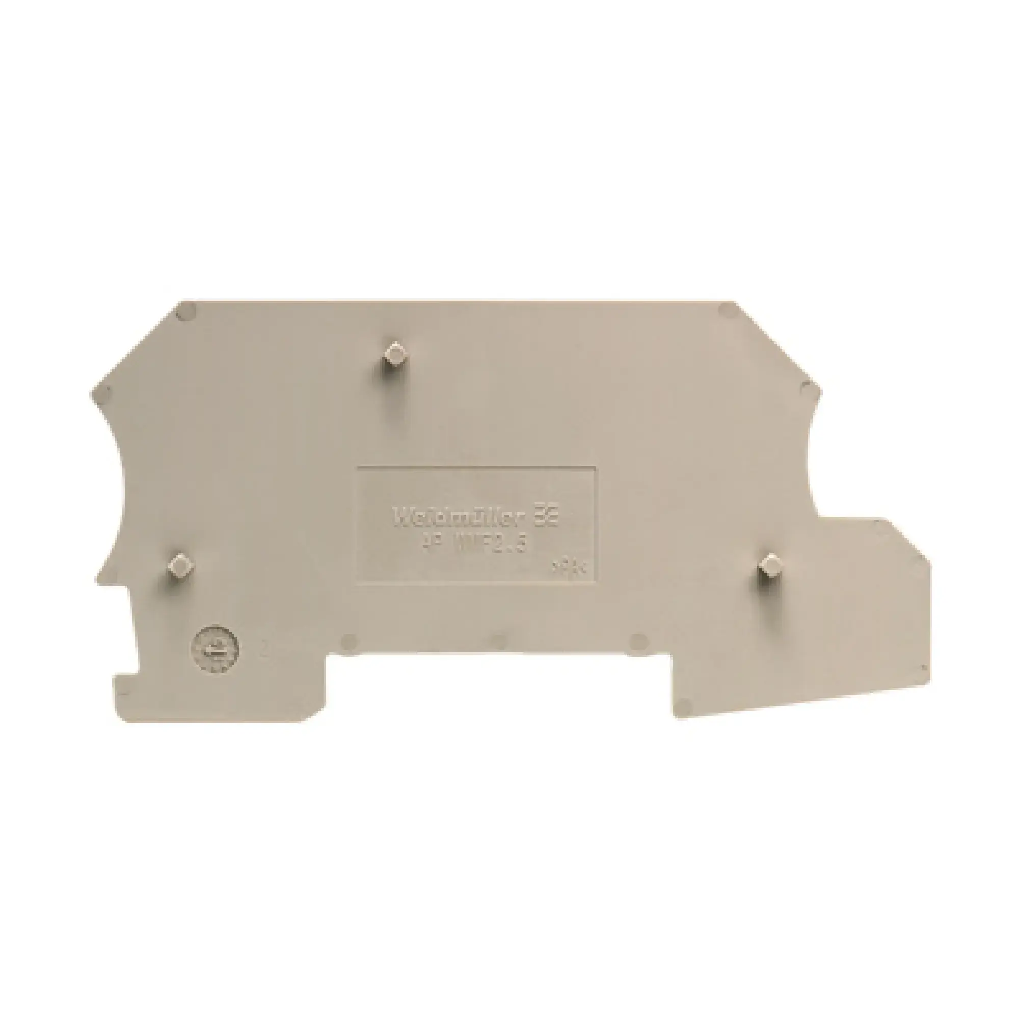 Weidmüller 9503340000 End plate (terminals), beige, Height: 62.75 mm, Width: 1.5 mm, V-2, Polyamide 66 (img_001)