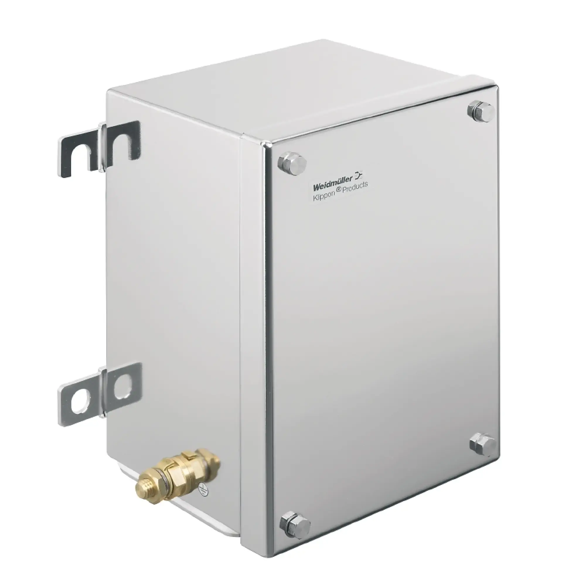 Weidmüller 1195680000 Ex metal housing, 152 x 229 x 133 mm, electropolished, Flange plate: Yes, Bottom, left, right, M6 hex-head slotted screws SW10 (img_001)