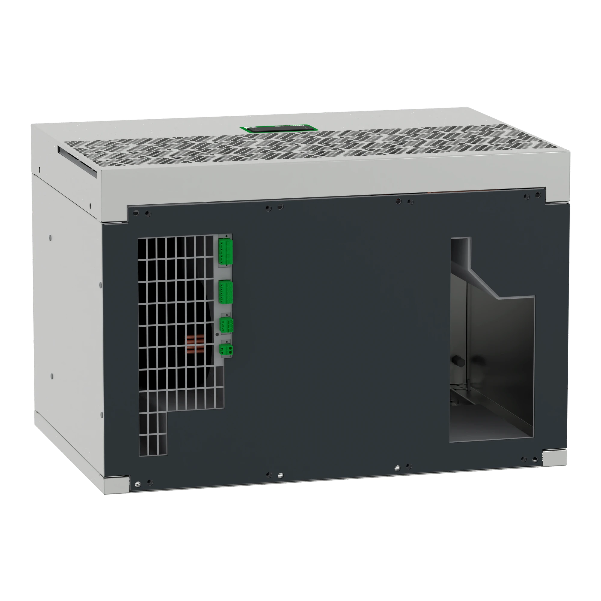 Schneider Electric NSYCU1K2RDG Roof-mounted cooling unit, networked, Climasys CU, 1.2kW, 230V, 50/60Hz, IP54 (img_004) Schneider Electric NSYCU1K2RDG Roof-mounted cooling unit, networked, Climasys CU, 1.2kW, 230V, 50/60Hz, IP54 (img_004)