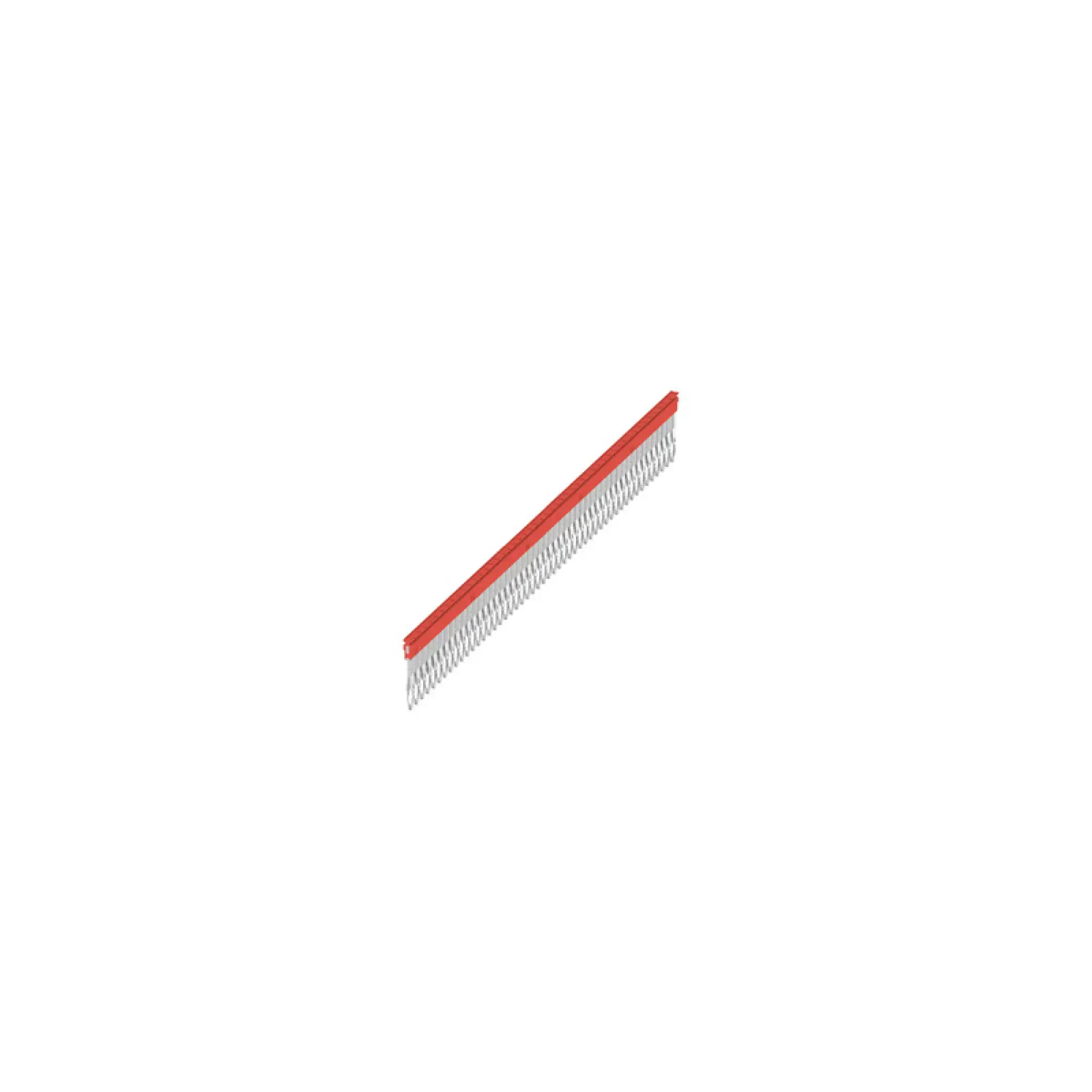 Weidmüller 2109000000 Cross-connector (terminal), Plugged, red, 24 A, Number of poles: 50, Pitch in mm: 5.10, Insulated: Yes, Width: 255 mm (img_003)