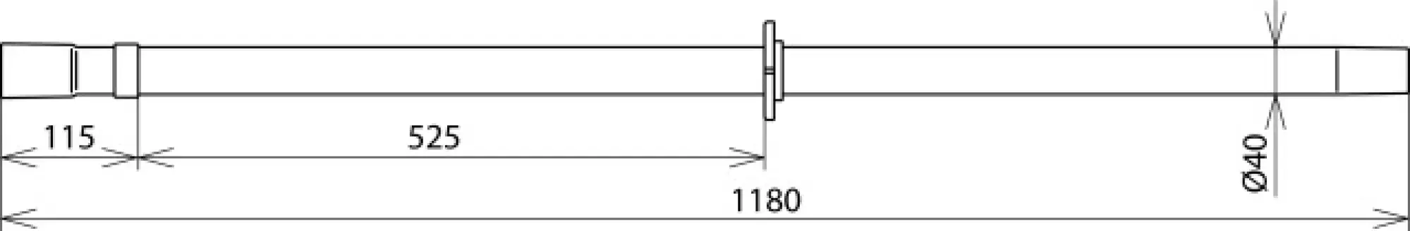 Dehn 785120 Intake tube with handle D=40/L=1180mm for MS dry cleaning set -36kV (img_002)