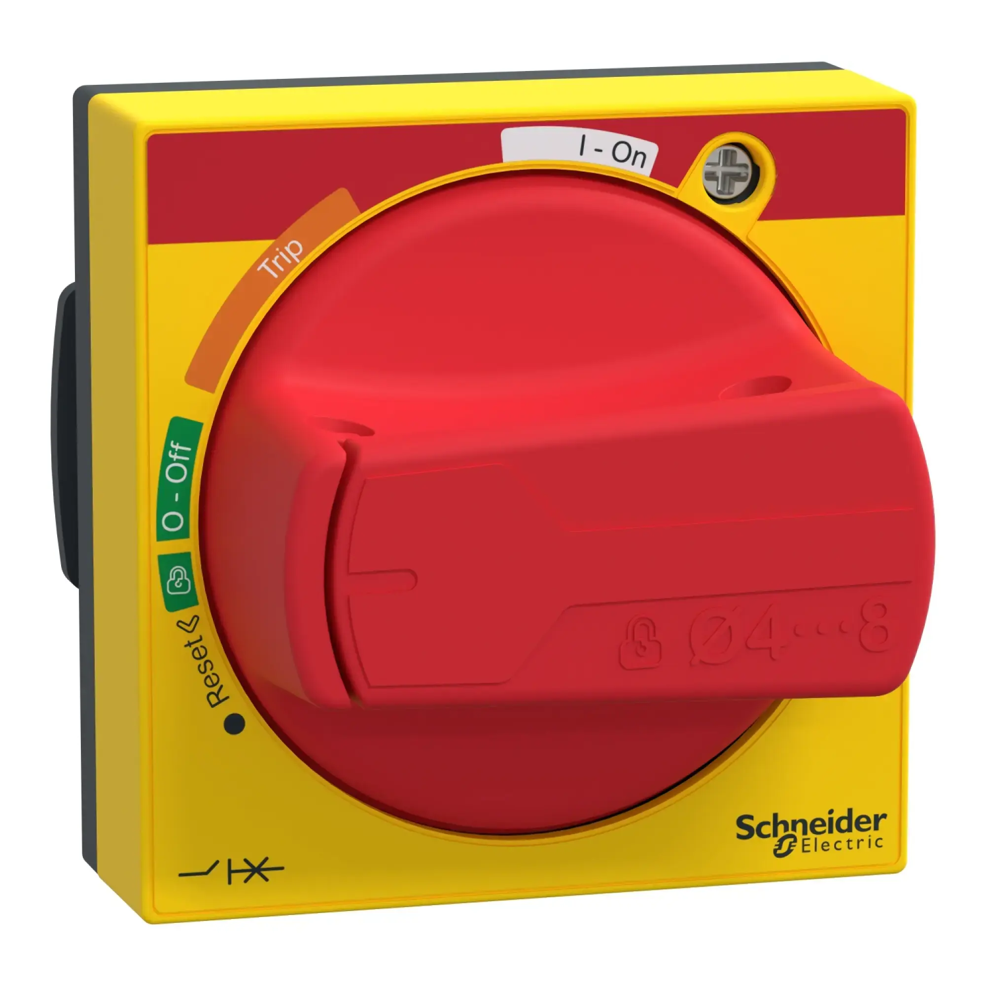 Schneider Electric LV426999T Universalhandgriff, ComPacT NSXm, roter Griff/gelbe Front, IP65, Ersatzteil (img_002)