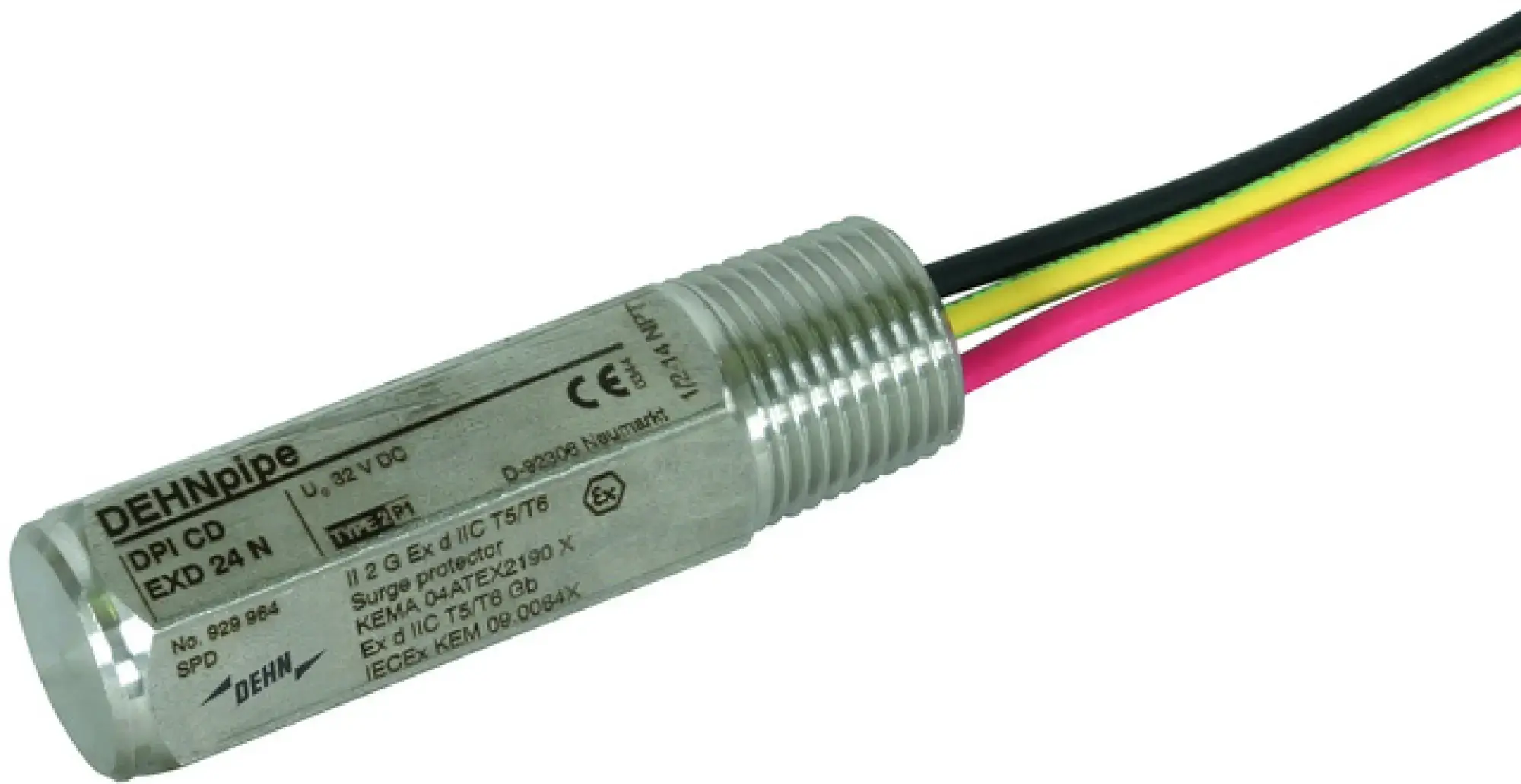 Dehn 929964 Surge arrester DEHNpipe Ex (d) with 1/2 -14 NPT male thread (img_001)