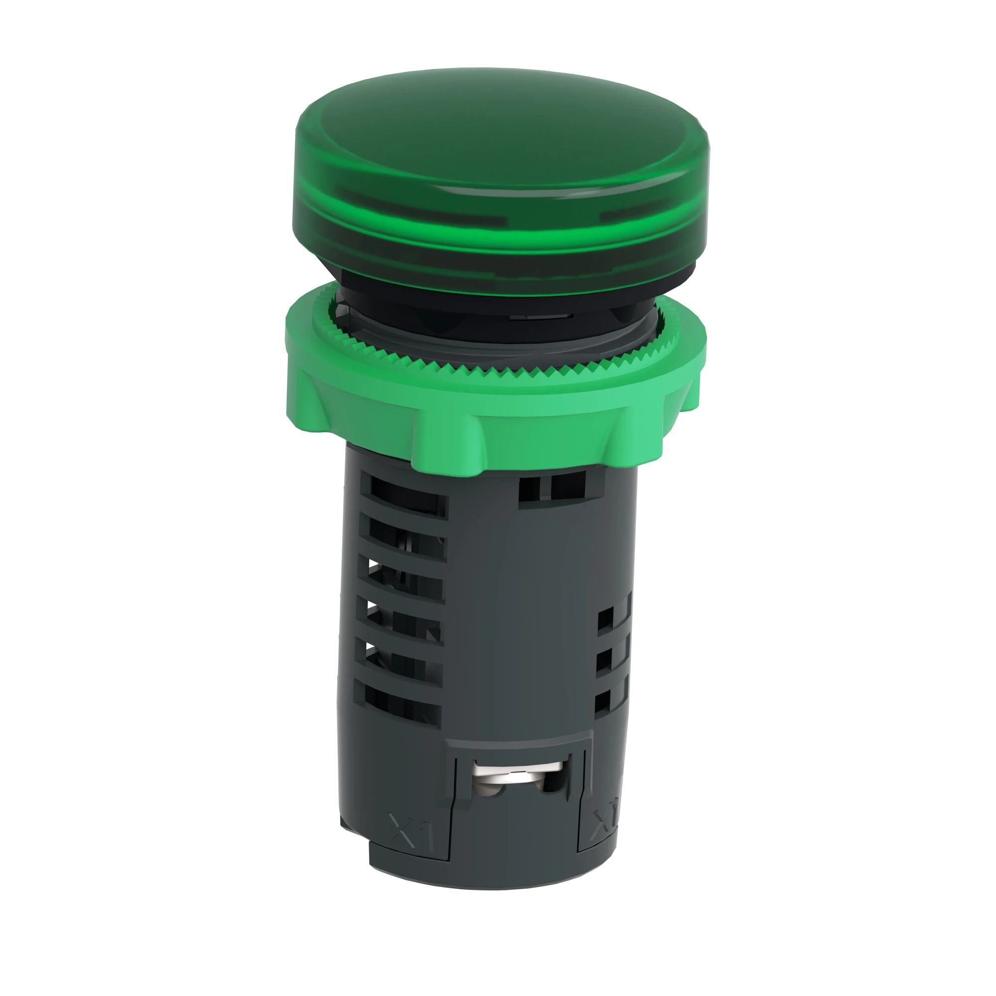 Schneider Electric XB5EVM3 Indicator light, Harmony XB5, plastic, monoblock, green, 22mm, universal LED, smooth dome, 230-240V AC (img_005) Schneider Electric XB5EVM3 Indicator light, Harmony XB5, plastic, monoblock, green, 22mm, universal LED, smooth dome, 230-240V AC (img_005)