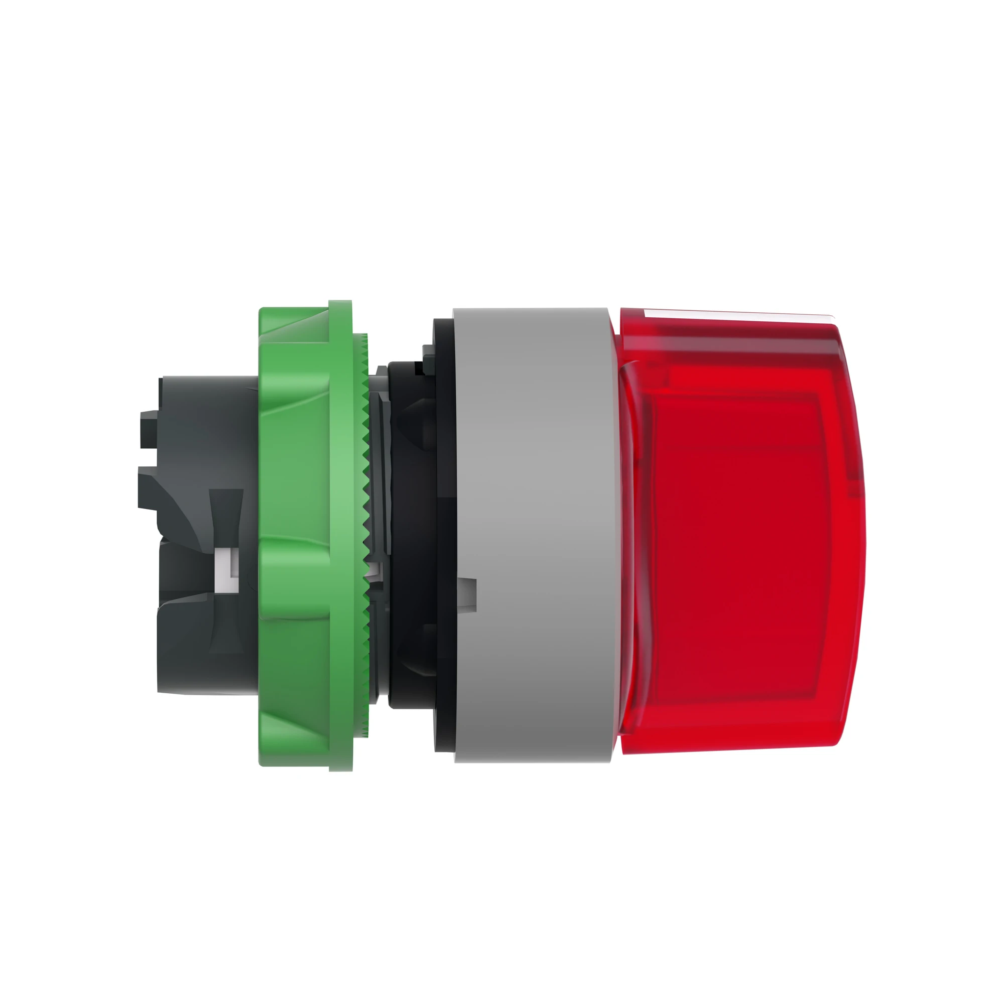 Schneider Electric ZB5AK1543C0 Pilot light selector switch, front element, Harmony XB5, plastic, 22mm, red, for universal LED, 3 positions, center detent (img_003)
