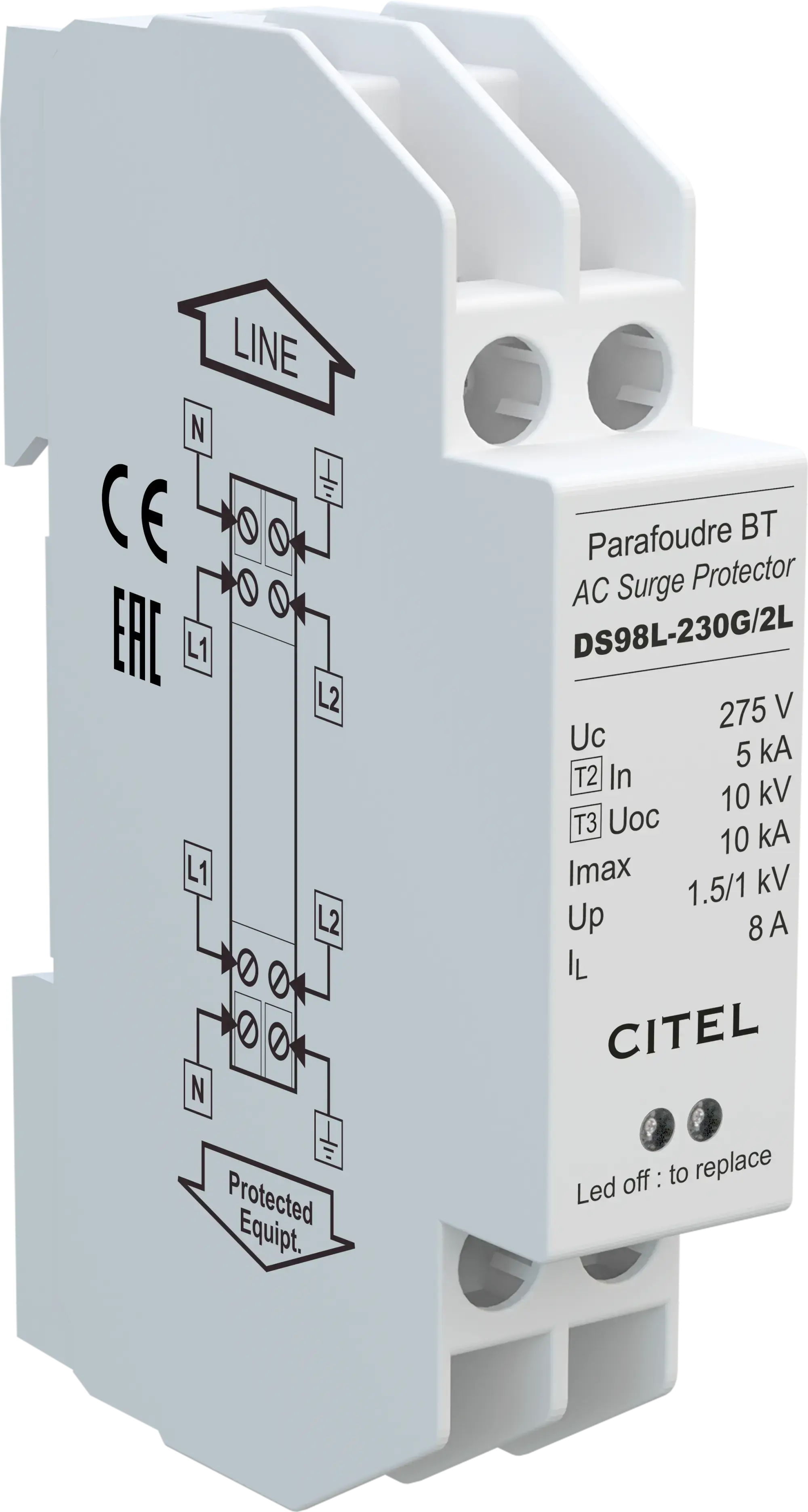 Citel 351933 Überspannungsableiter 2-polig Typ 2+3 für 230/400 V TN-TT Netze, kompakt (img_001) Citel 351933 Überspannungsableiter 2-polig Typ 2+3 für 230/400 V TN-TT Netze, kompakt (img_001)