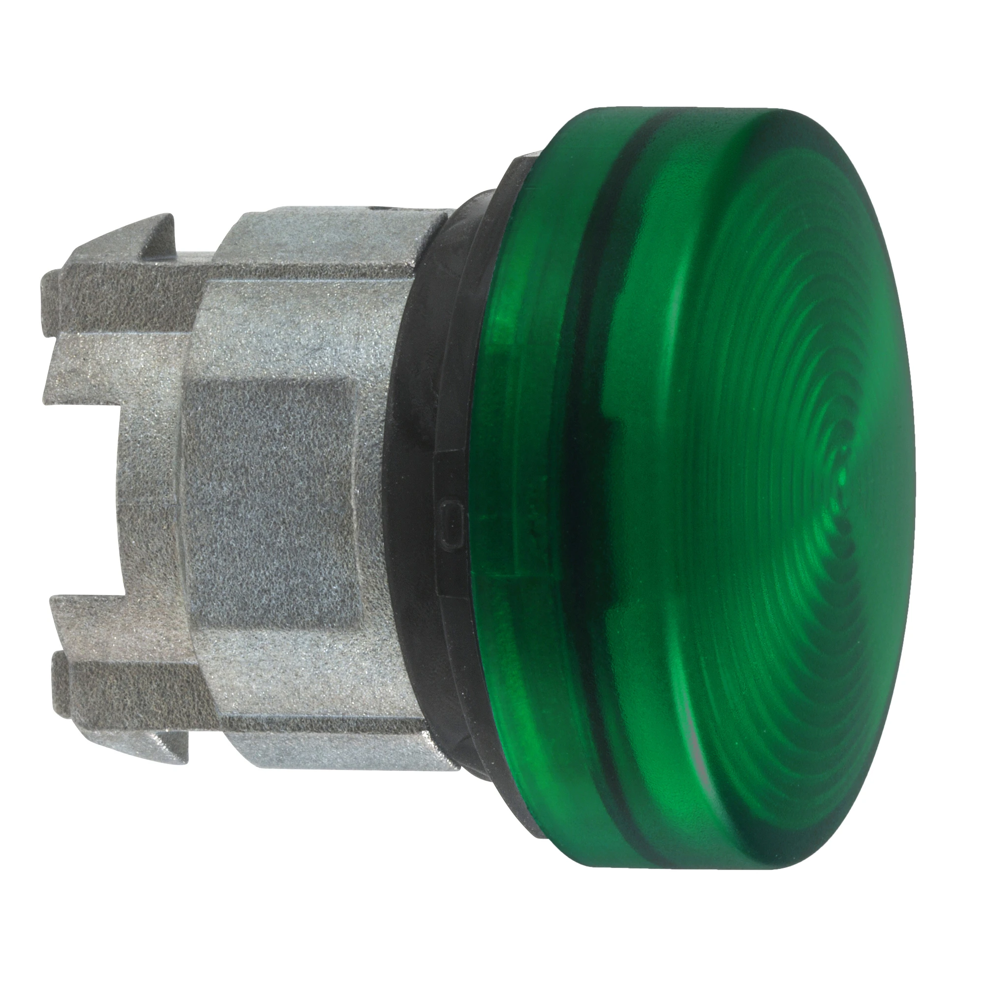 Schneider Electric ZB4BV03S Pilot light, Front element, Harmony XB4, Metal, 22mm, green, for BA9s bulb, ribbed calotte (img_001) Schneider Electric ZB4BV03S Pilot light, Front element, Harmony XB4, Metal, 22mm, green, for BA9s bulb, ribbed calotte (img_001)