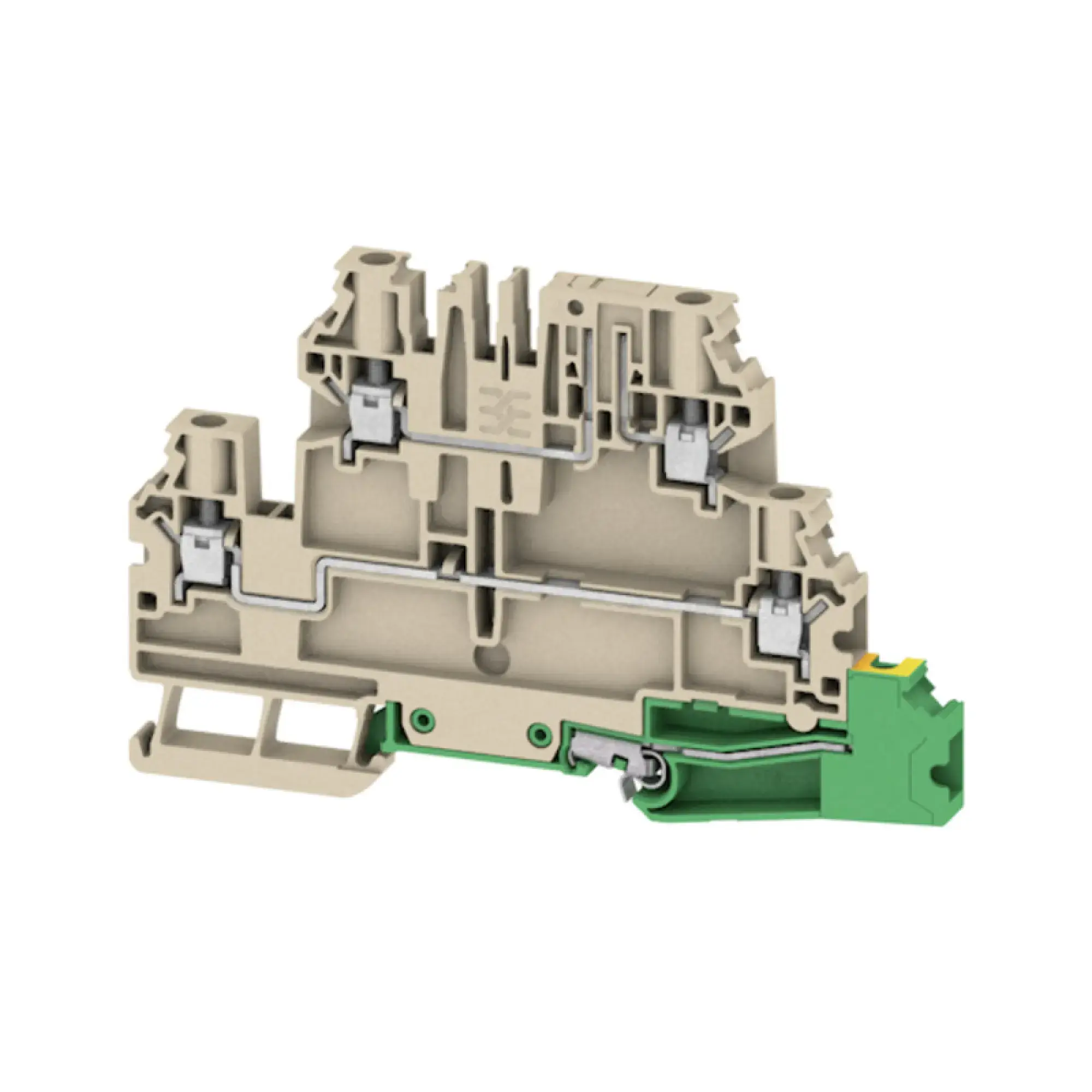 Weidmüller 3019400000 Multi-tier modular terminal, Screw connection, dark beige, 4 mm², 500 V, 500 V, Number of connections: 5, Number of levels: 3, TS 35, V-0, Wemid (img_001) Weidmüller 3019400000 Multi-tier modular terminal, Screw connection, dark beige, 4 mm², 500 V, 500 V, Number of connections: 5, Number of levels: 3, TS 35, V-0, Wemid (img_001)