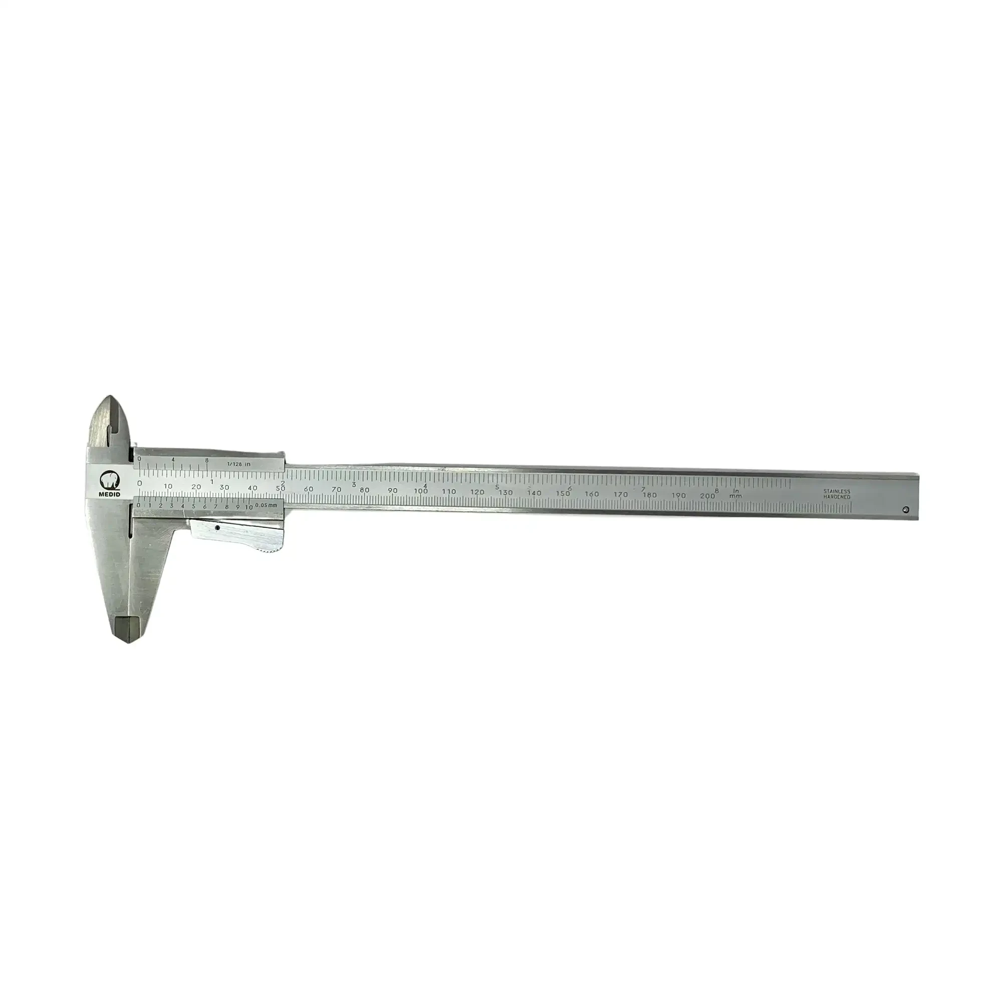 MEDID N2220 Measuring slide in satin chrome-plated stainless steel 200 mm (img_001) MEDID N2220 Measuring slide in satin chrome-plated stainless steel 200 mm (img_001)