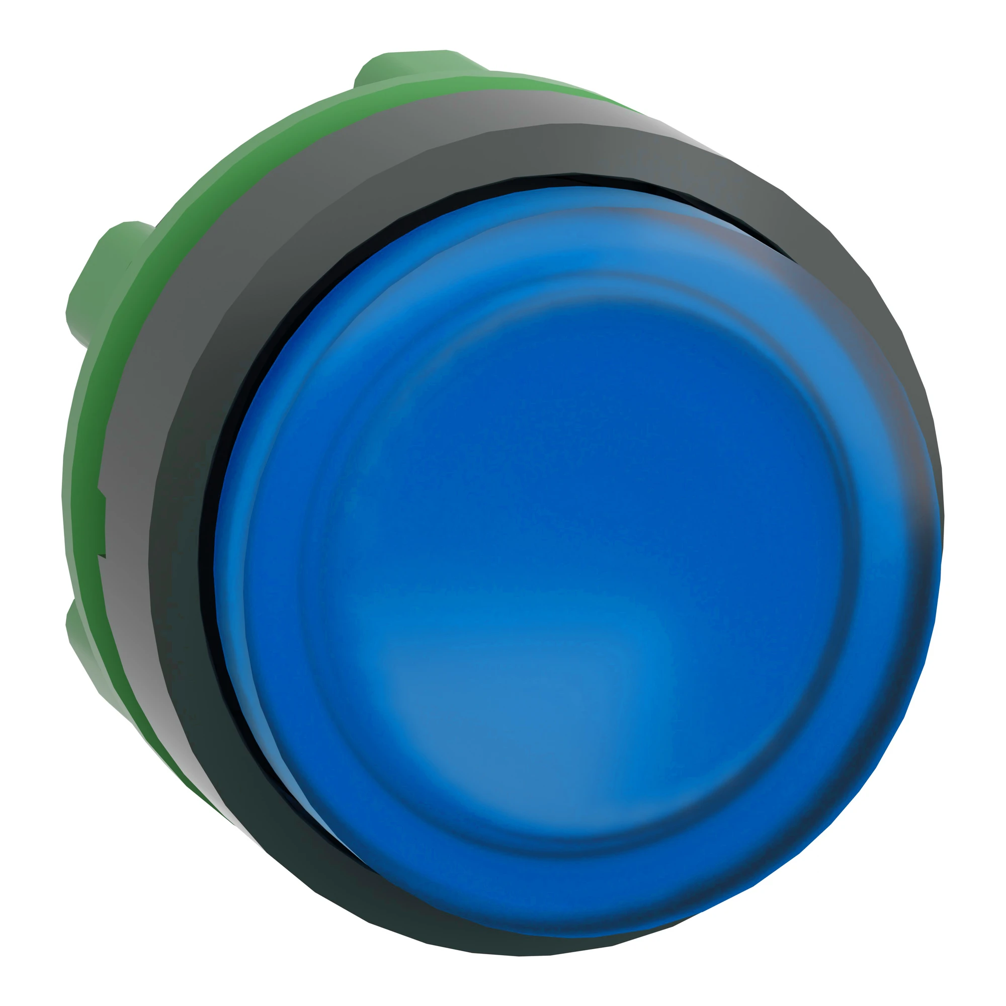 Schneider Electric ZB5AW163 Illuminated pushbutton, front element, Harmony XB5, plastic, 22mm, blue, projecting, for universal LED (img_001)