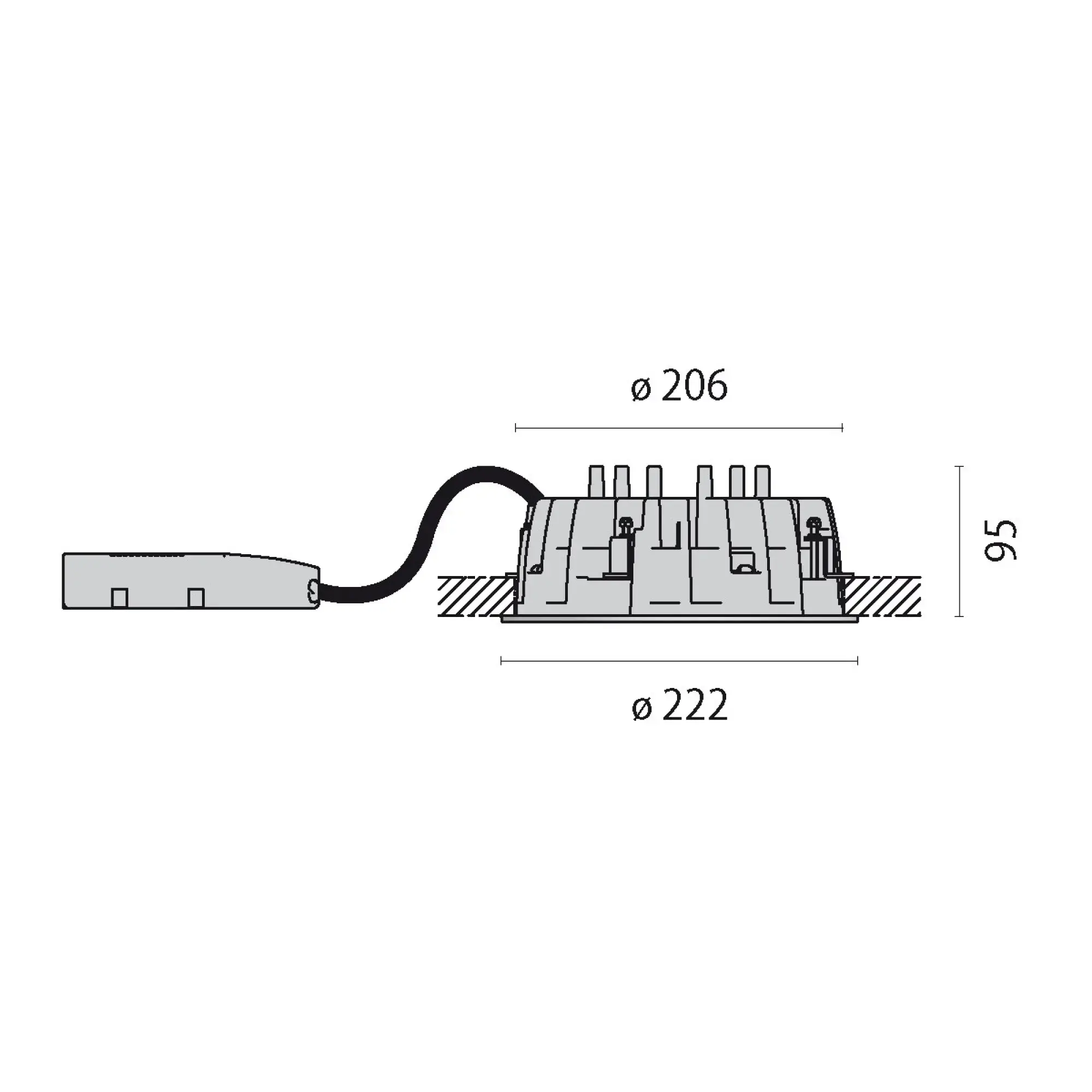 Performance iN Lighting 822720563001 LED-Downlight 3000K 12W DALI opalweißer Diffusor 822720563001 (img_002)
