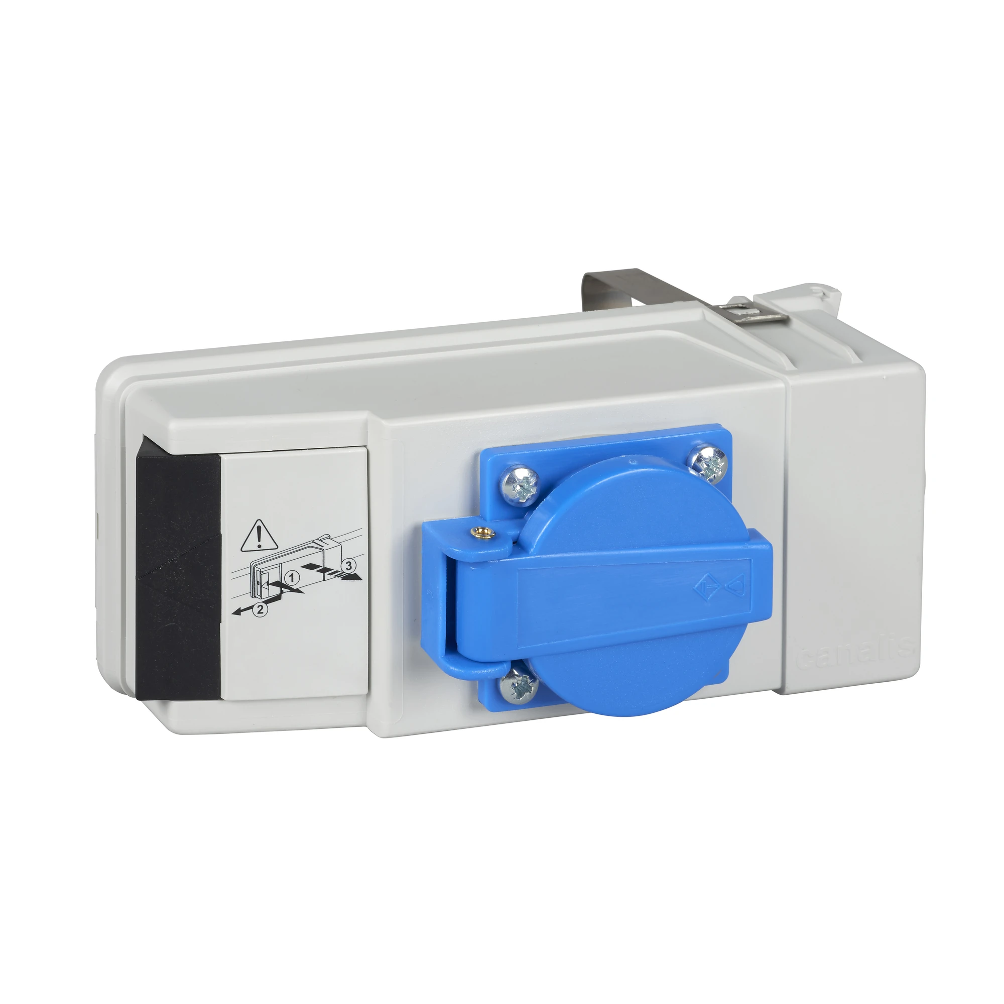 Schneider Electric KBC16DCP2 KBC Outlet Adapter, 16A, w. Fuse, var. phase tapping, Schuko DIN, L+N+PE (img_001) Schneider Electric KBC16DCP2 KBC Outlet Adapter, 16A, w. Fuse, var. phase tapping, Schuko DIN, L+N+PE (img_001)