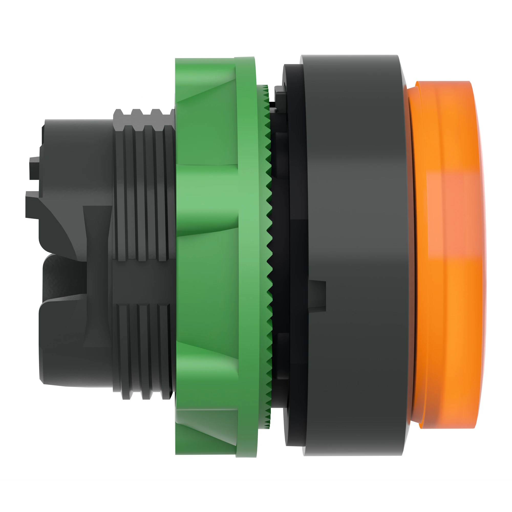 Schneider Electric ZB5AH53 Illuminated Push Button, Front Element, Harmony XB5, Plastic, 22mm, Yellow, Projecting, for Universal LED, Latching (img_002)