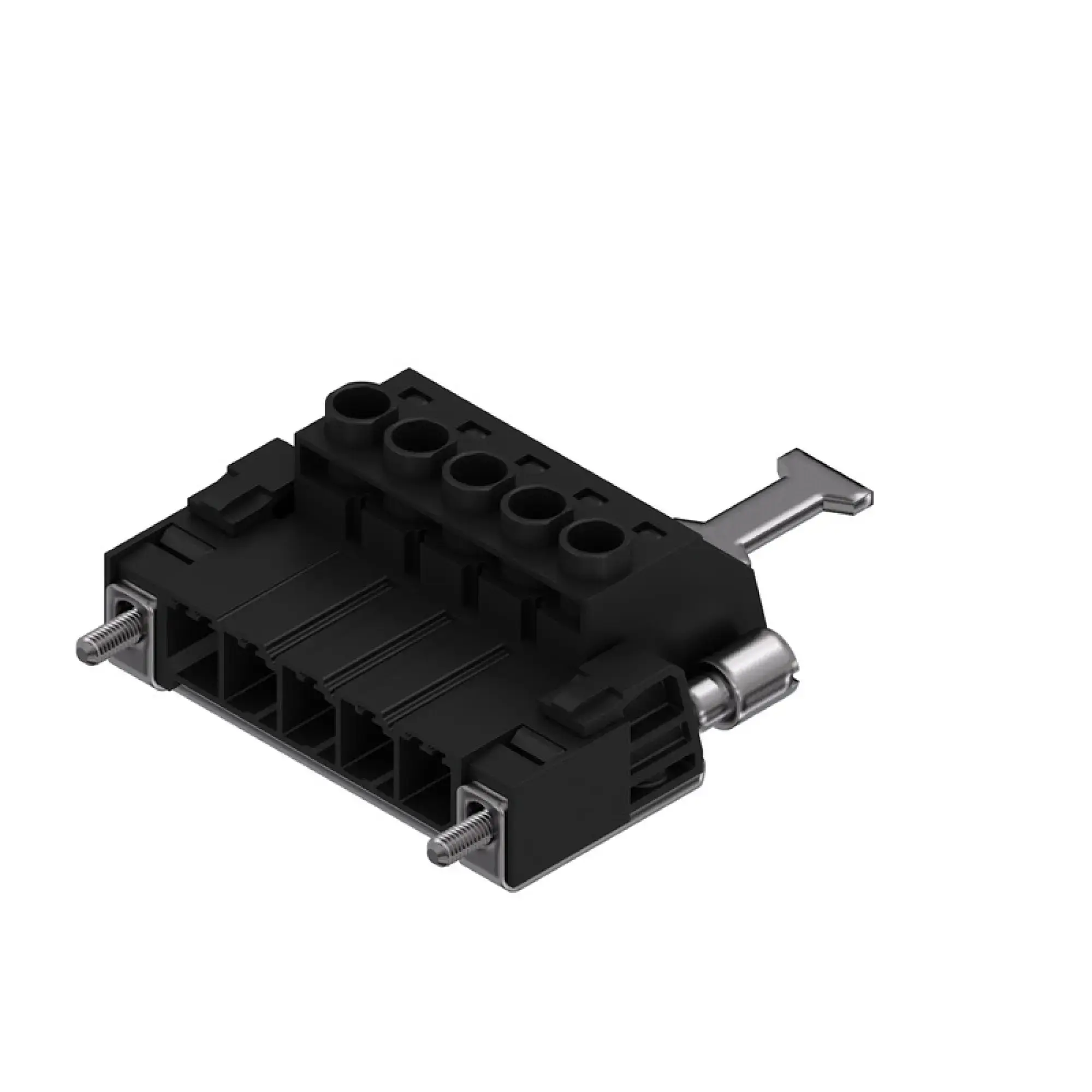 Weidmüller 1951170000 PCB connector (wire connection), 1000 V, 57 A, Pitch in mm: 7.62, 6 mm², Number of poles: 5, Clamping yoke connection, Box (img_001)