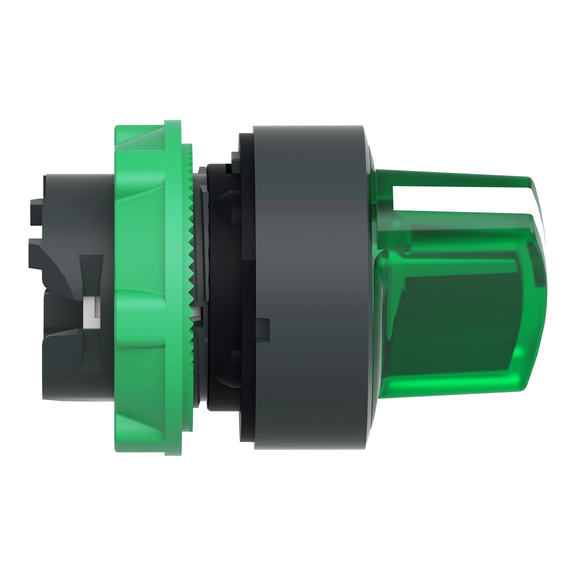 Schneider Electric ZB5AK1233 Illuminated selector switch, front element, Harmony XB5, plastic, 22mm green, for universal LED, 2 positions, latching (img_002)