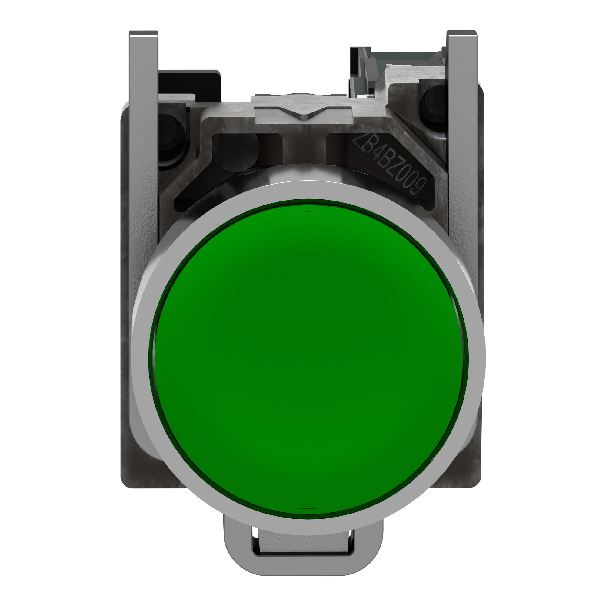 Schneider Electric XB4BA31 Pushbutton, Harmony XB4, metal, 22mm, green, unmarked, momentary, screw clamp, 1NC (img_002)