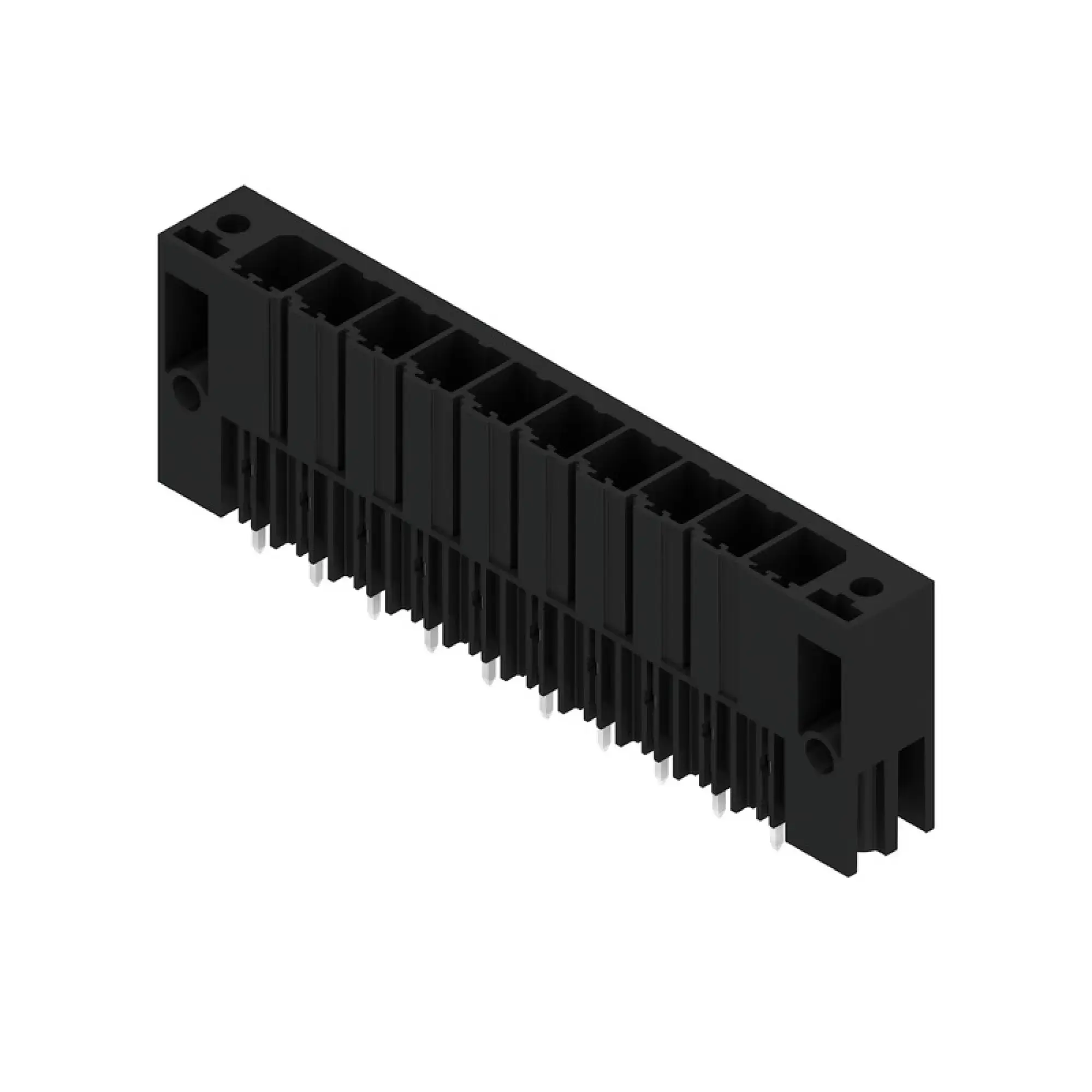 Weidmüller 1930790000 PCB connector (board connection), 630 V, 57 A, Pitch in mm: 7.62, Number of poles: 10, THT solder connection, Box (img_001)